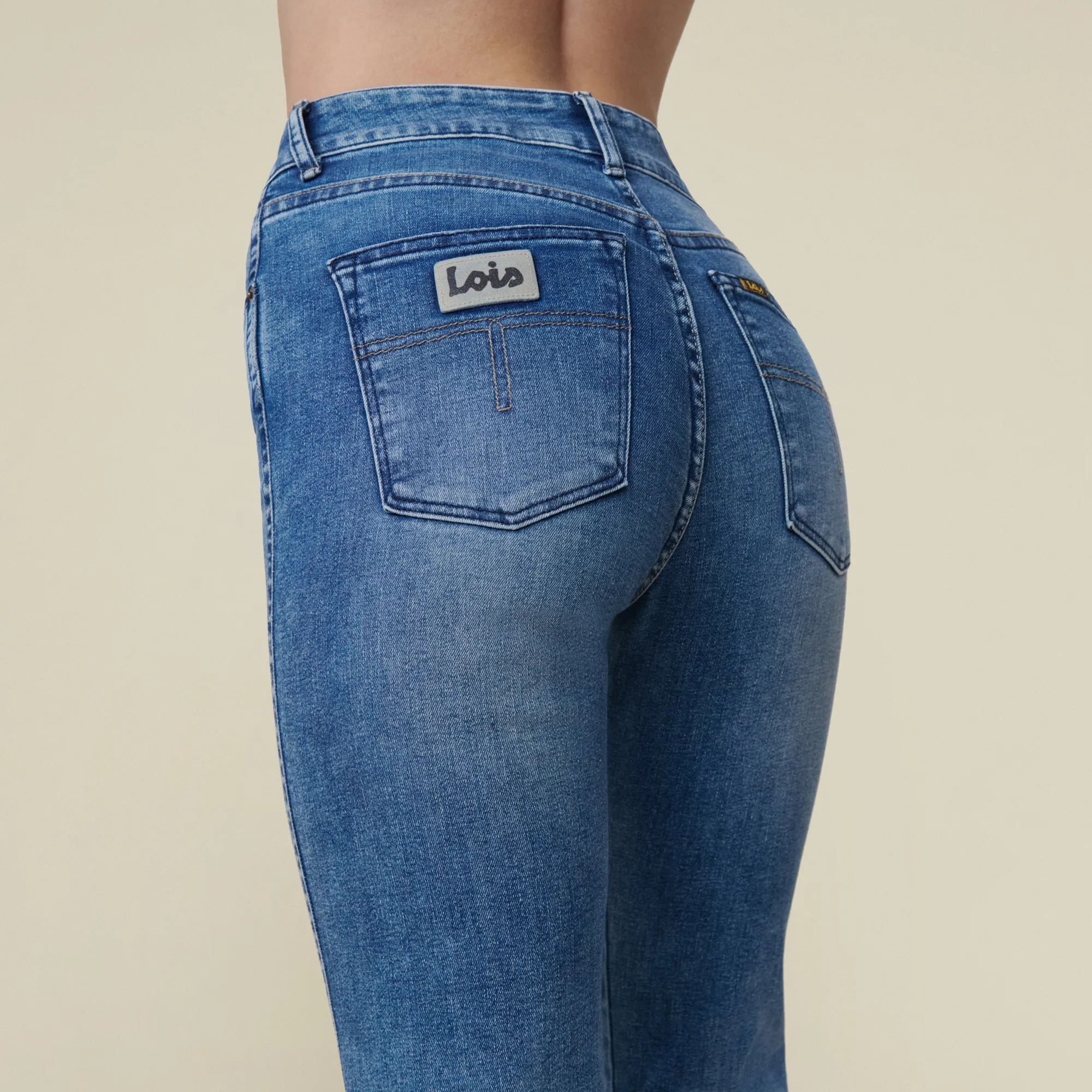 Malena-F Re Ram Cobalt - High Rise Straight Fit