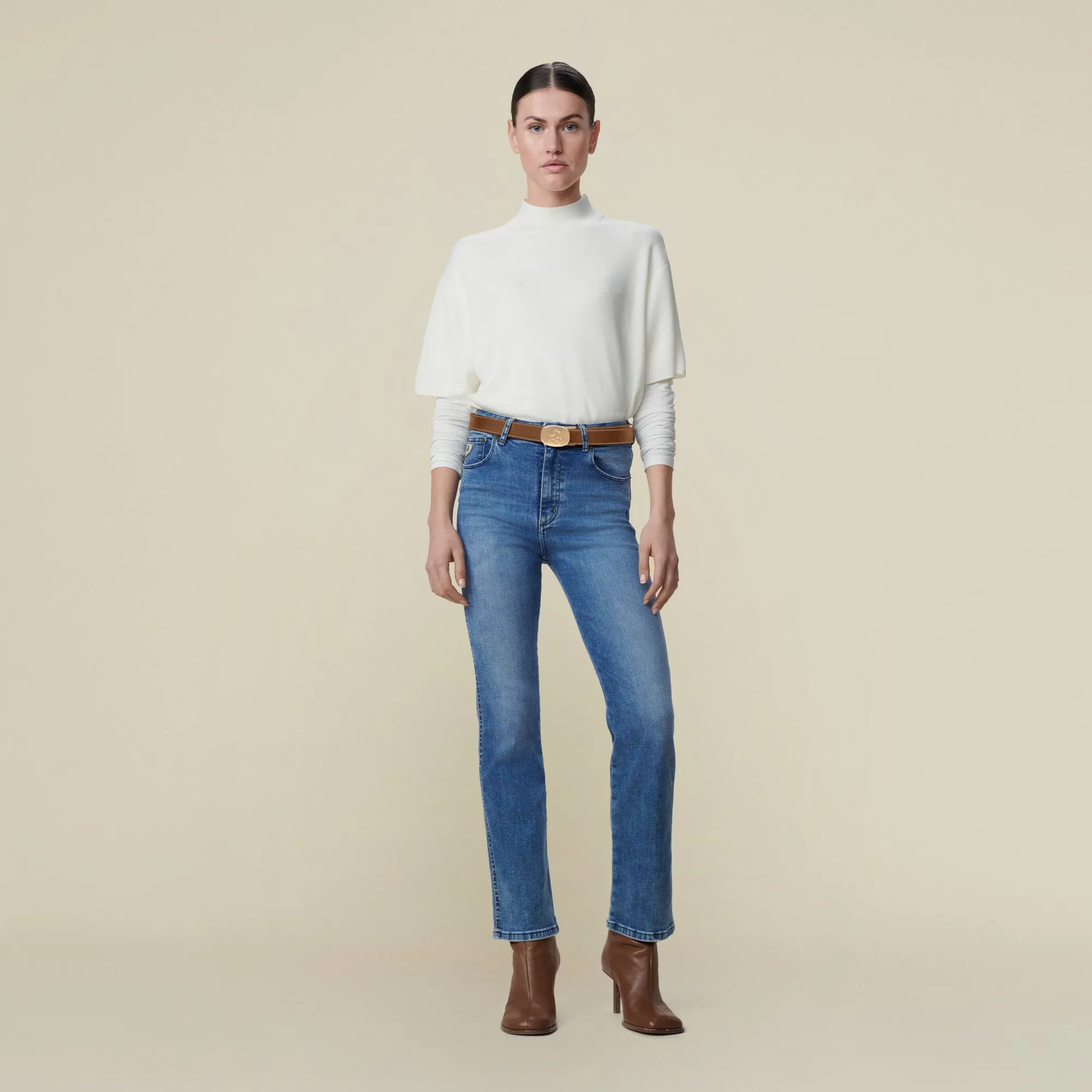 Malena-F Re Ram Cobalt - High Rise Straight Fit