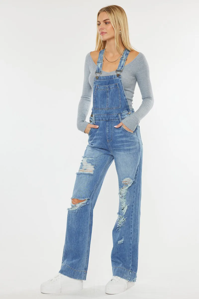 Malibu High Rise Wide Leg Overalls