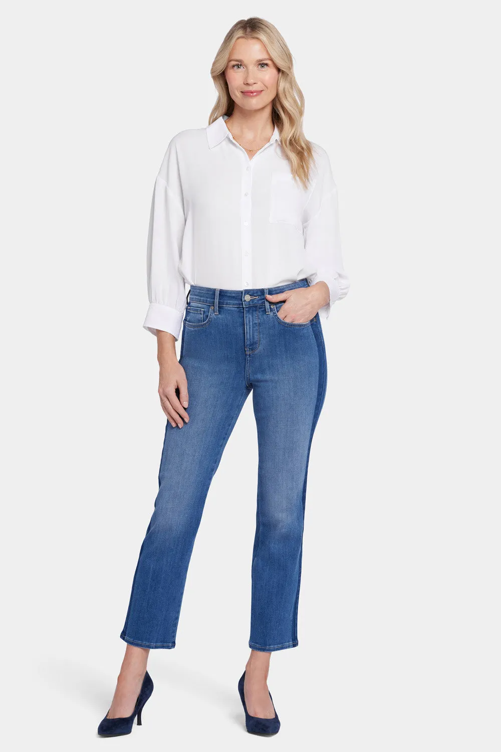 Marilyn Straight Ankle Jeans - Azure Wave