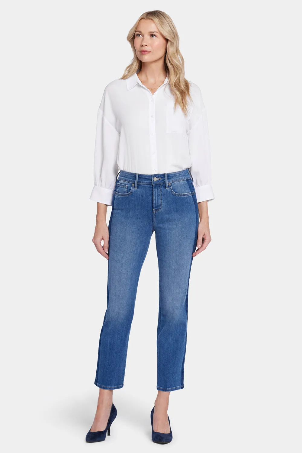 Marilyn Straight Ankle Jeans - Azure Wave
