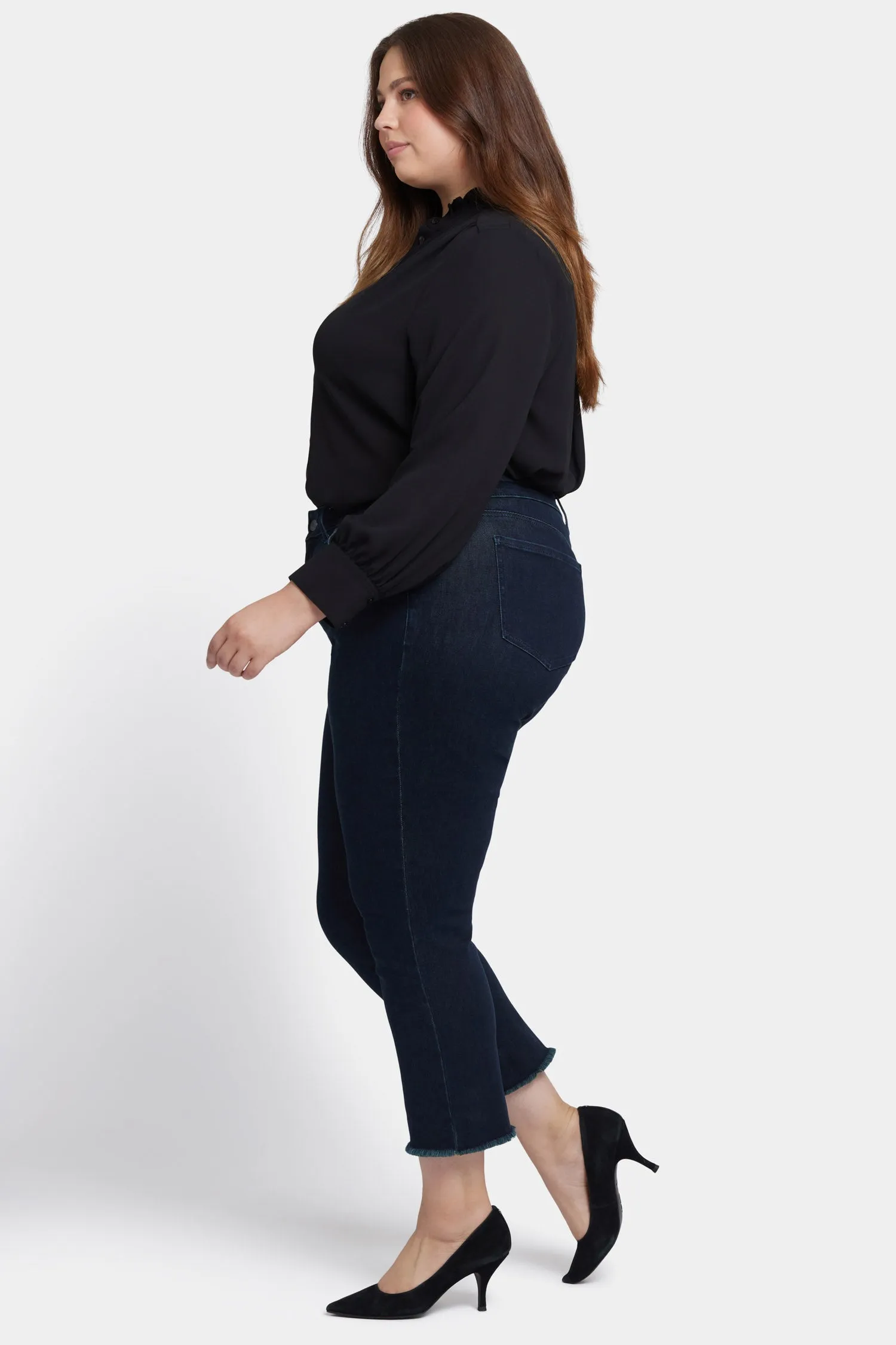 Marilyn Straight Ankle Jeans In Plus Size - Midnight Falls