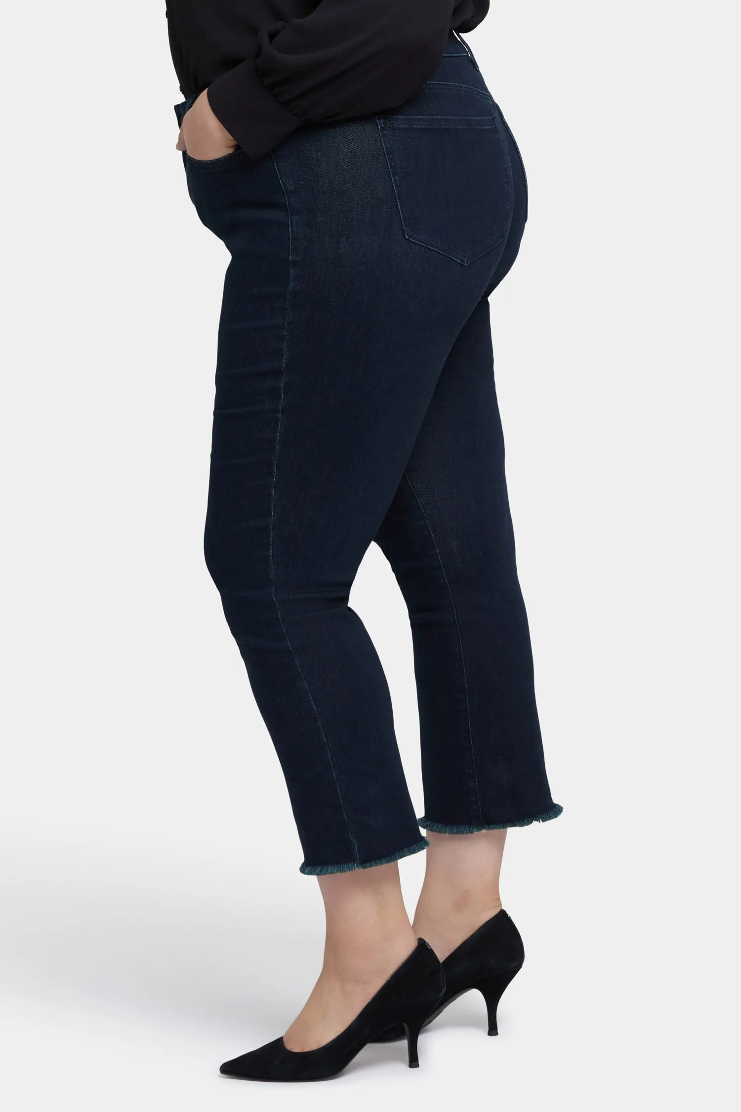 Marilyn Straight Ankle Jeans In Plus Size - Midnight Falls