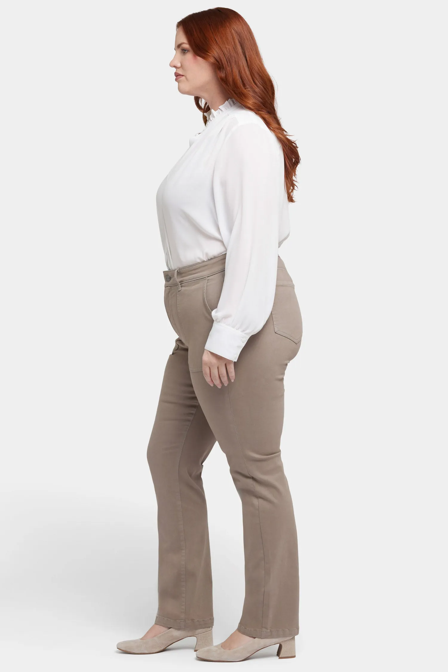 Marilyn Straight Jeans In Plus Size - Country Oak
