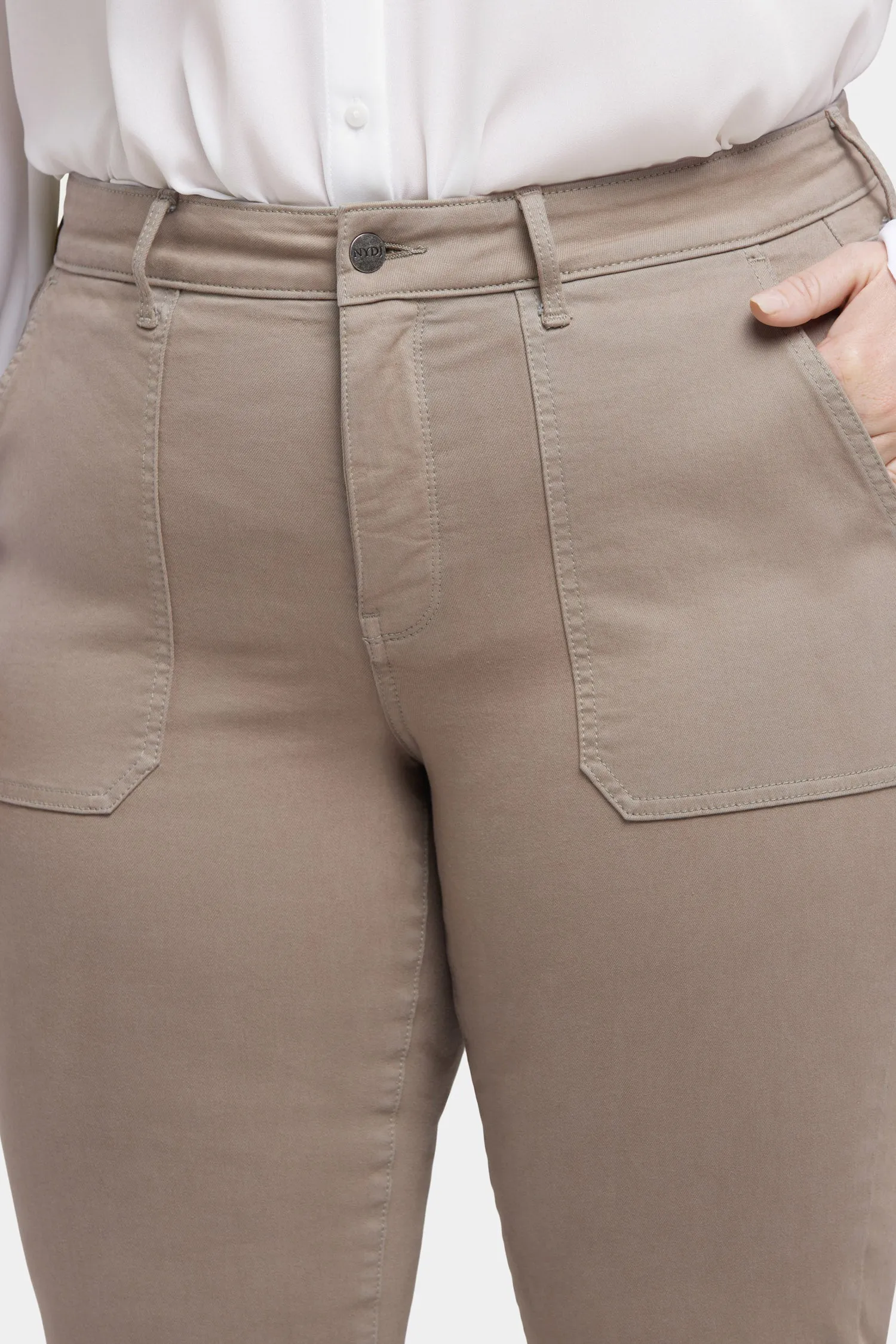 Marilyn Straight Jeans In Plus Size - Country Oak