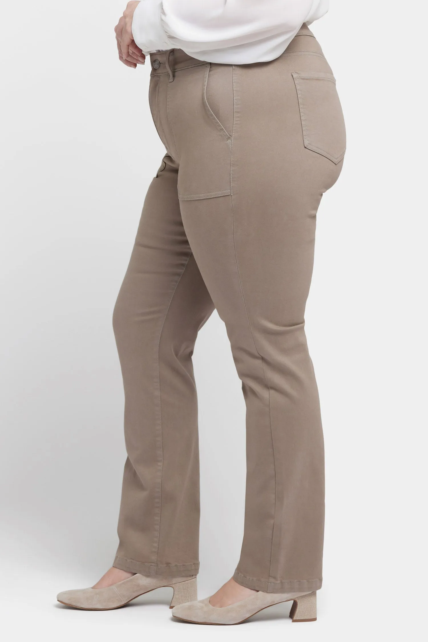 Marilyn Straight Jeans In Plus Size - Country Oak