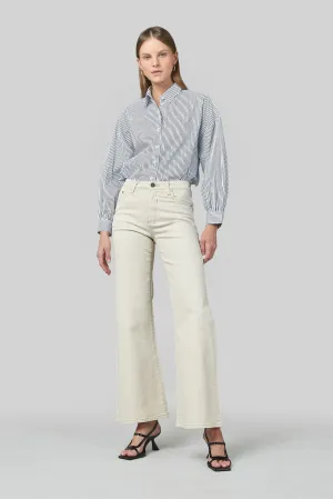 Marrie Cream Flare Wide Leg Jeans
