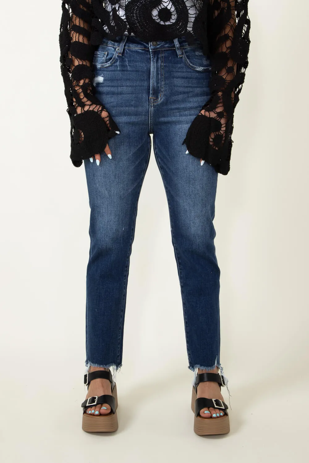 Mica Super High Rise Straight Jeans for Women | MDP-T1280DK