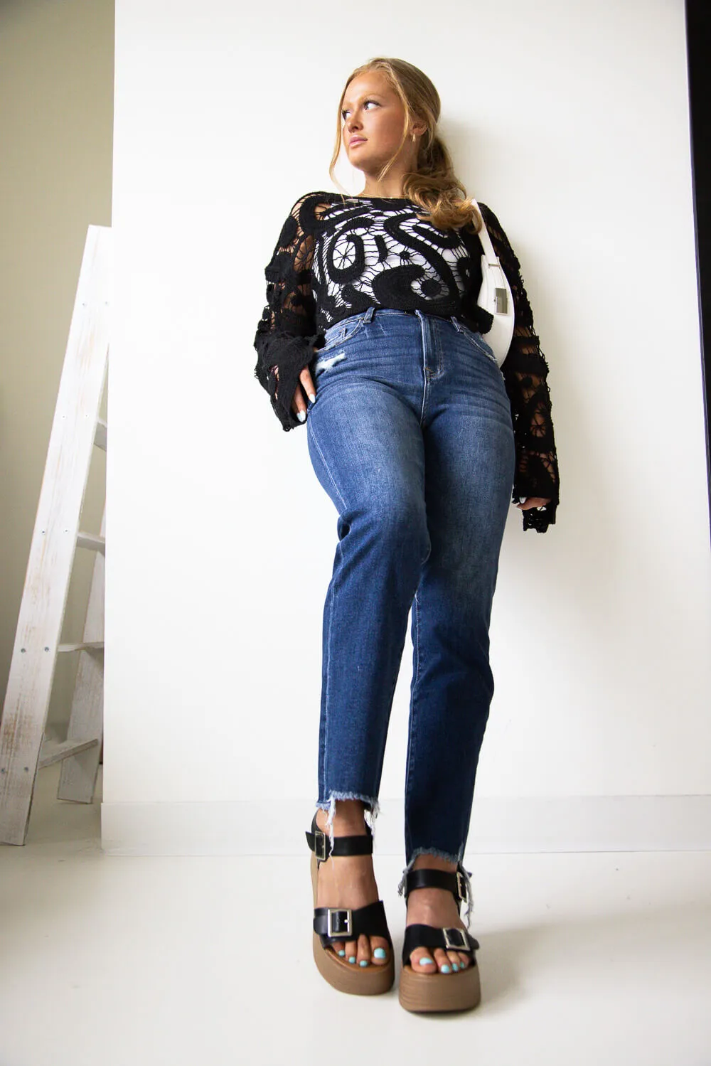 Mica Super High Rise Straight Jeans for Women | MDP-T1280DK