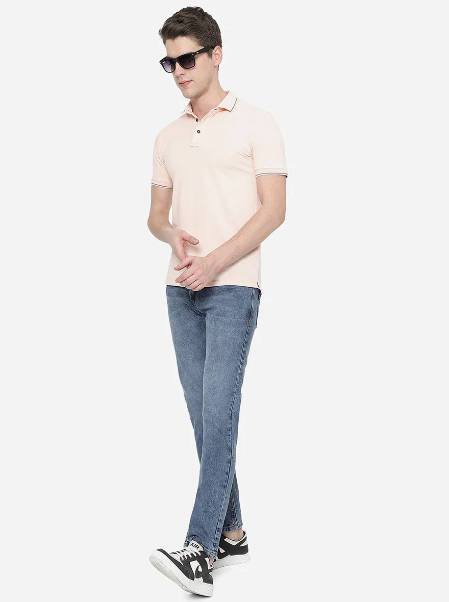 Mid Blue Washed Narrow Fit Jeans | Greenfibre