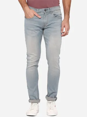 Mid Blue Washed Slim Fit Jeans | JadeBlue