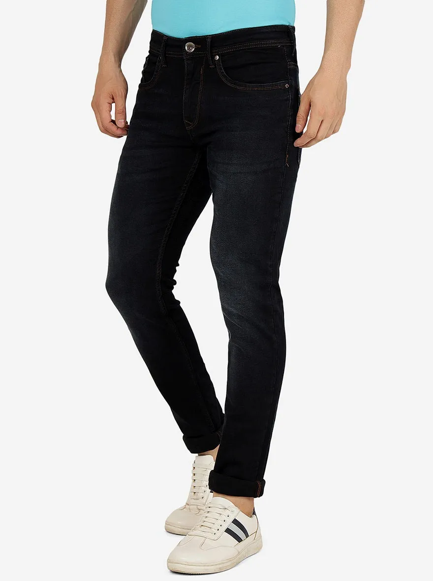 Mid night Blue Washed Slim Fit Jeans | JadeBlue