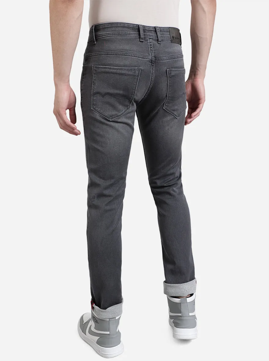 Midnight Grey Washed Straight Fit Jeans | Greenfibre