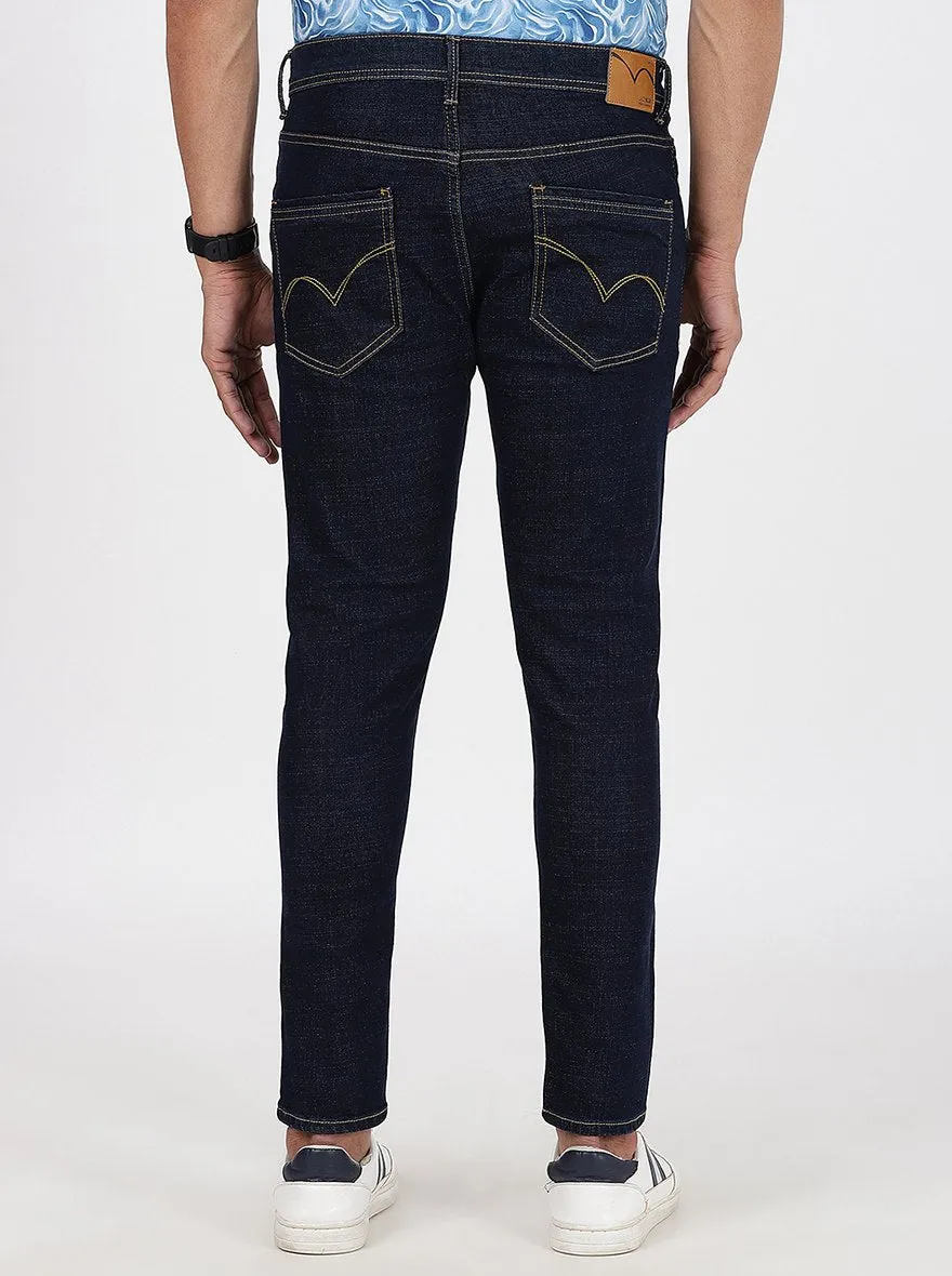 Navy Blue Washed Rider Fit Jeans | JadeBlue
