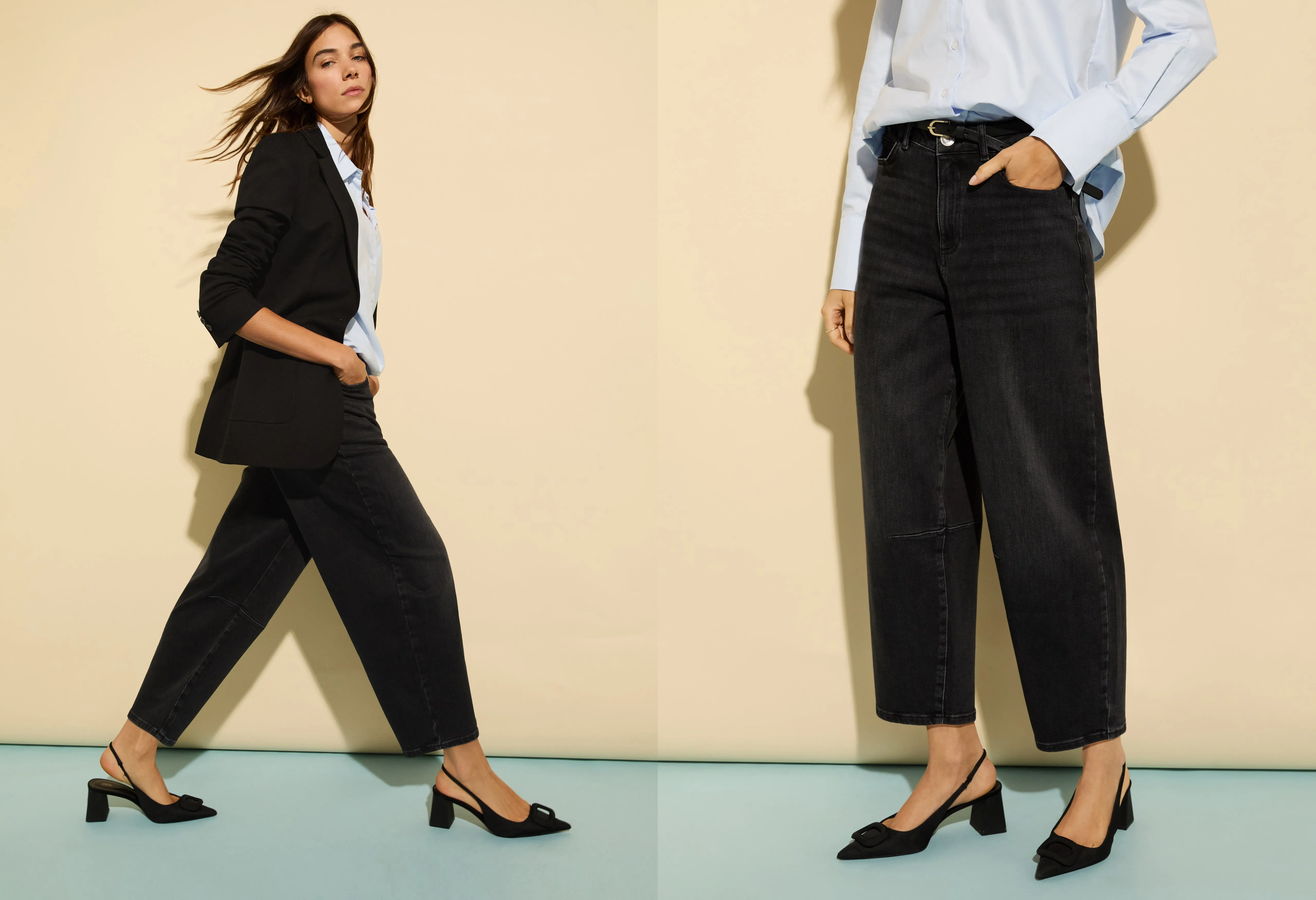 Nixi Organic Stretch Denim Barrel Jeans