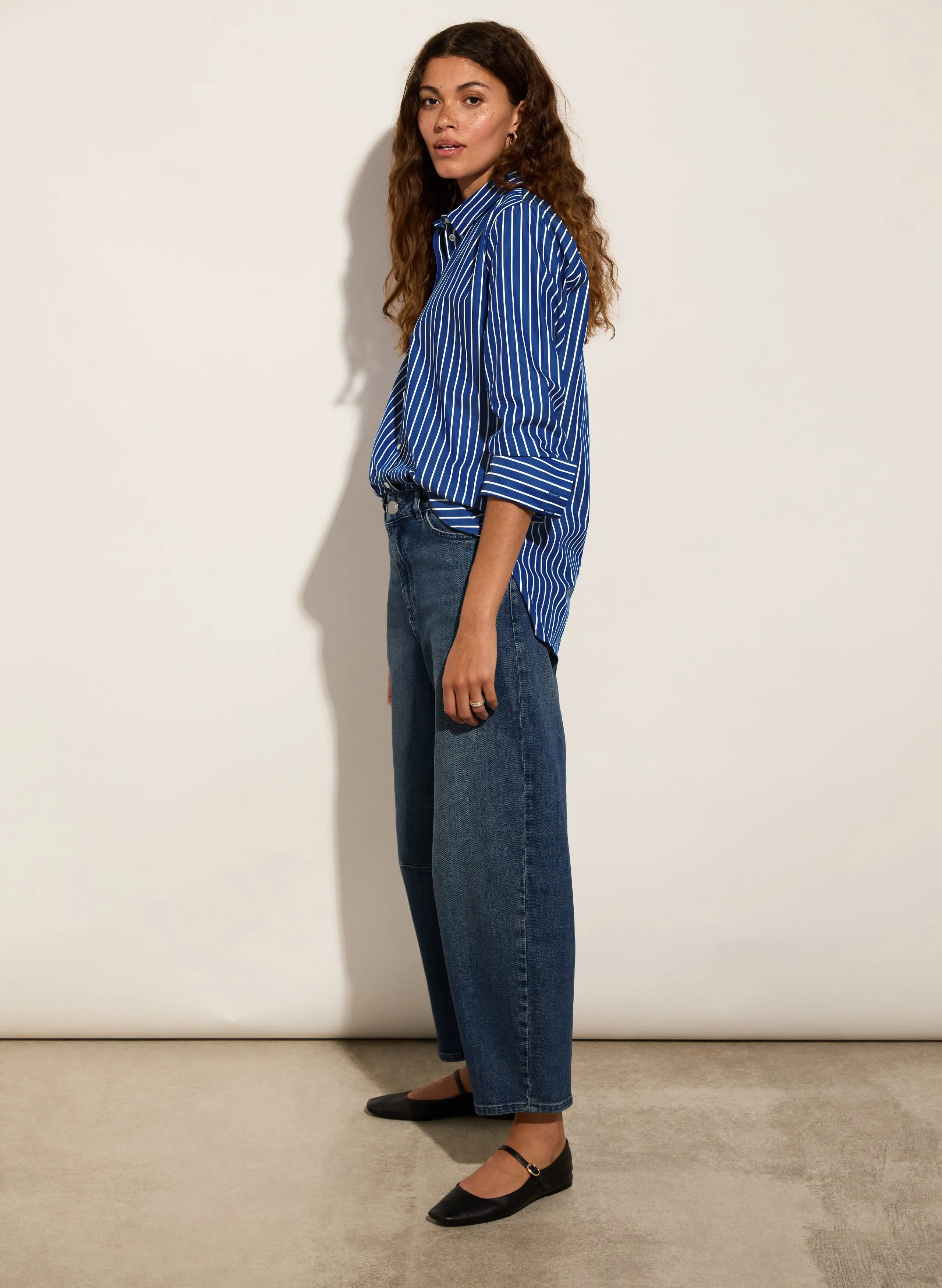 Nixi Organic Stretch Denim Barrel Jeans