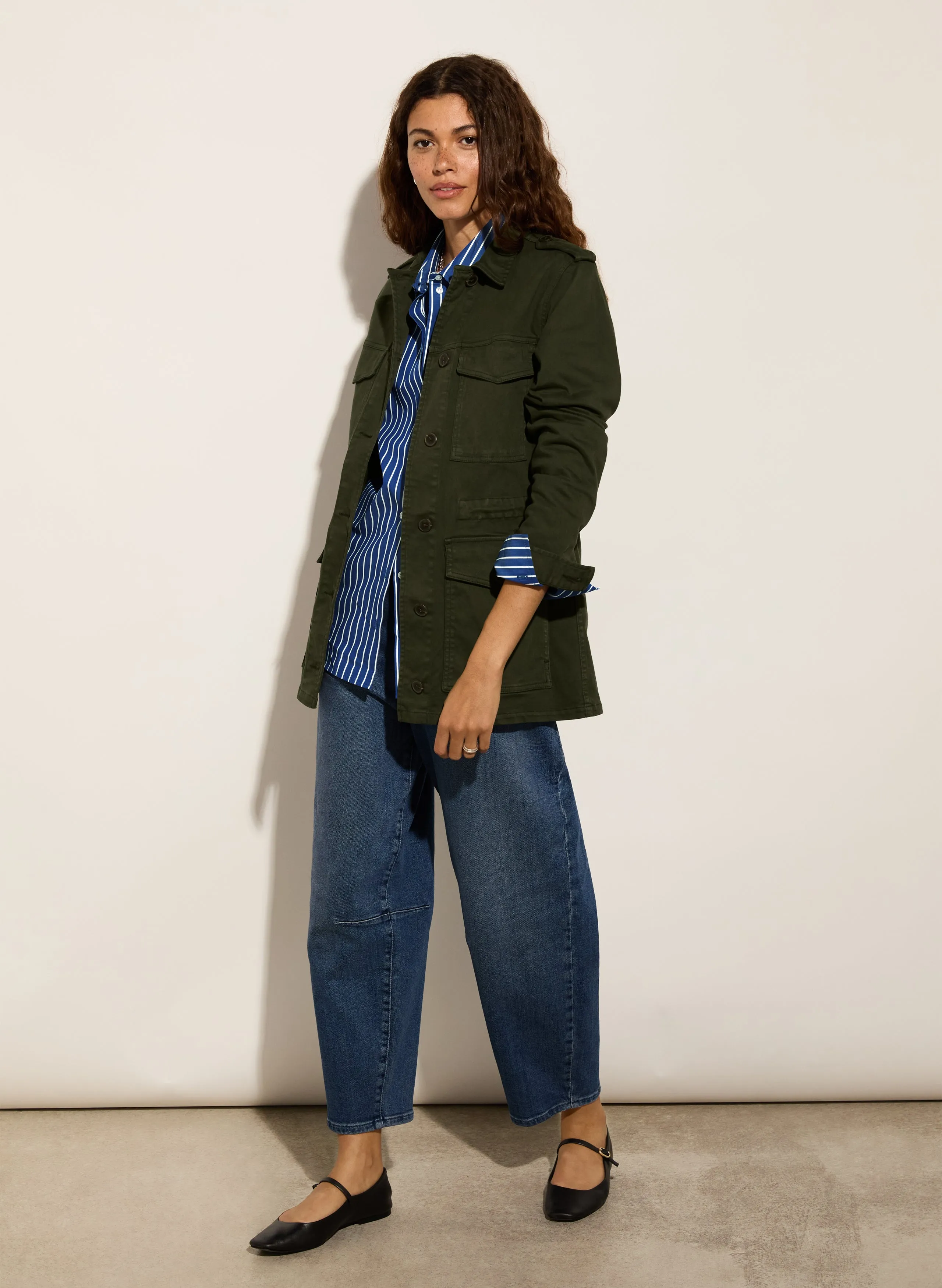 Nixi Organic Stretch Denim Barrel Jeans