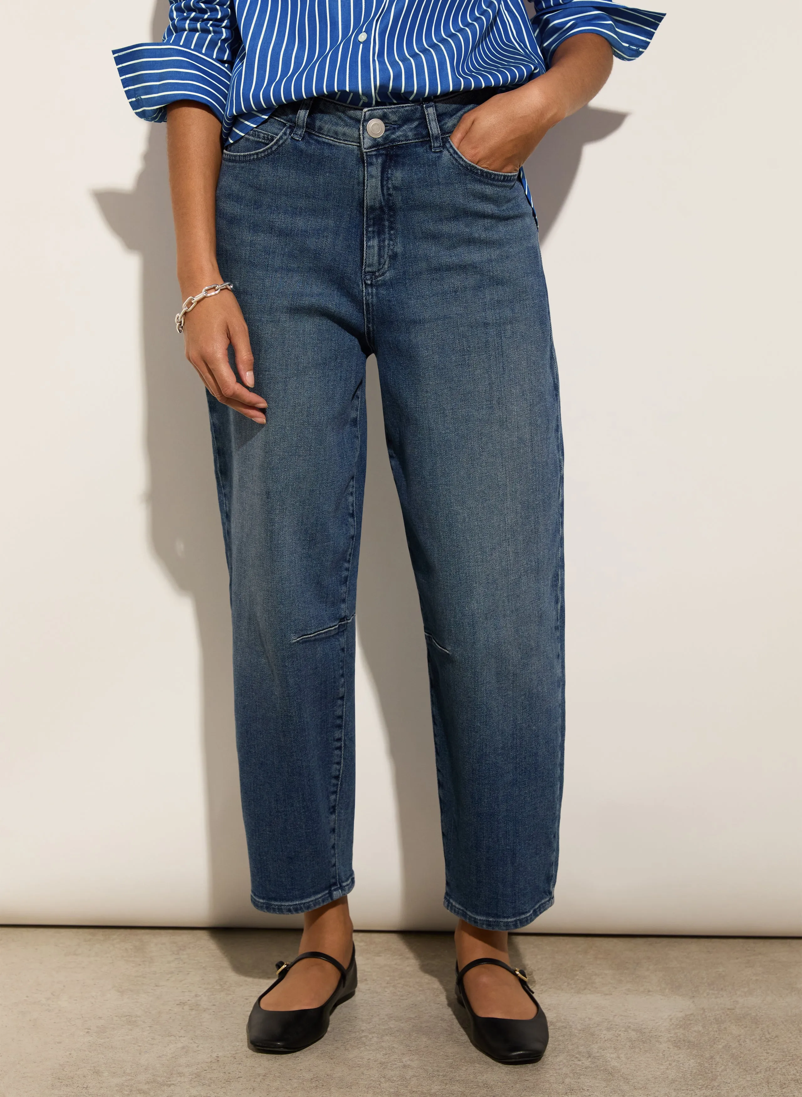 Nixi Organic Stretch Denim Barrel Jeans