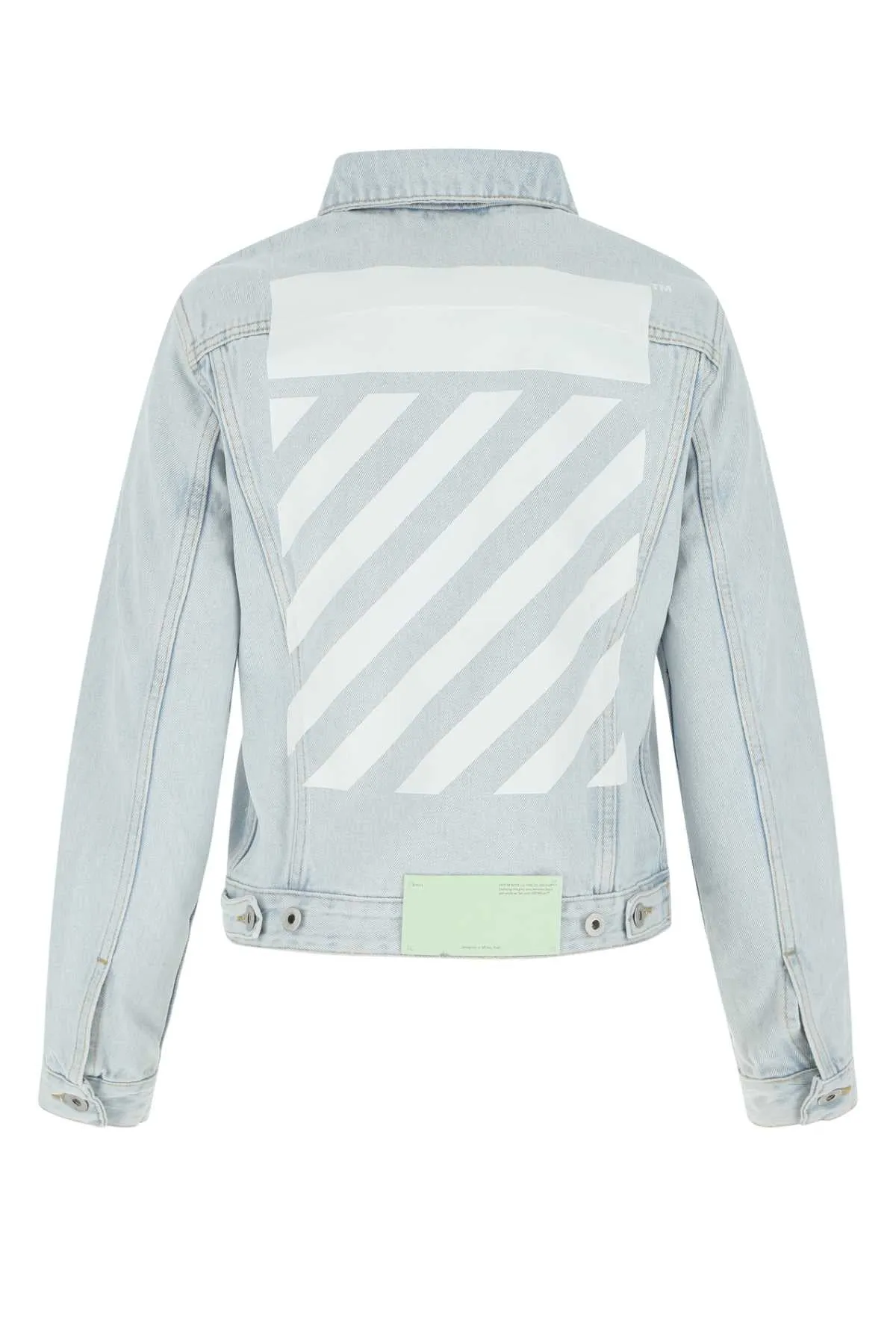 Off-White Diag Printed Buttoned Denim Jacket