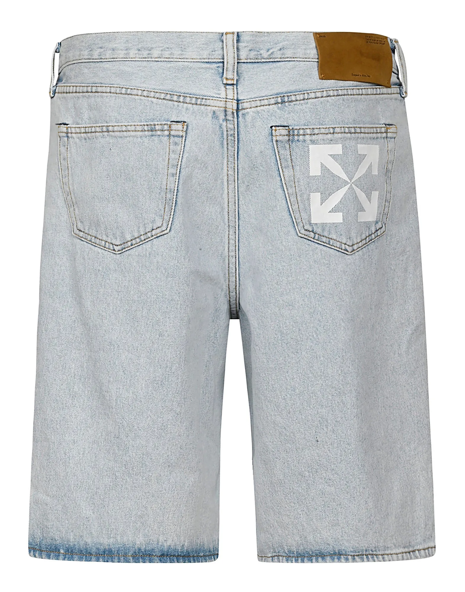 Off-White Logo Patch Denim Shorts