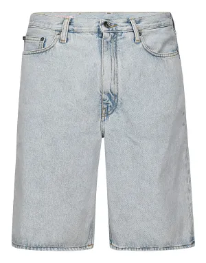 Off-White Logo Patch Denim Shorts