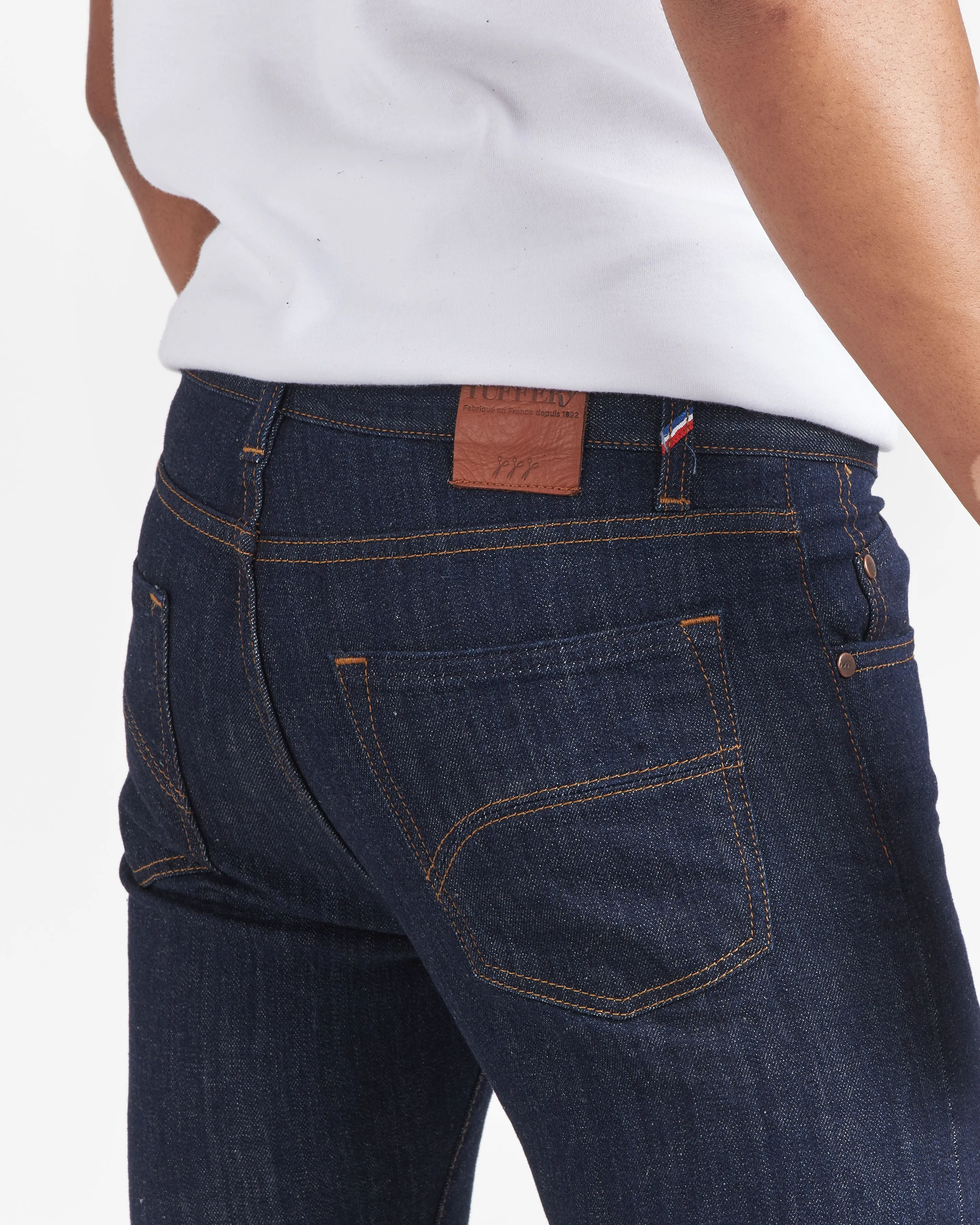 Organic raw slim men's jeans