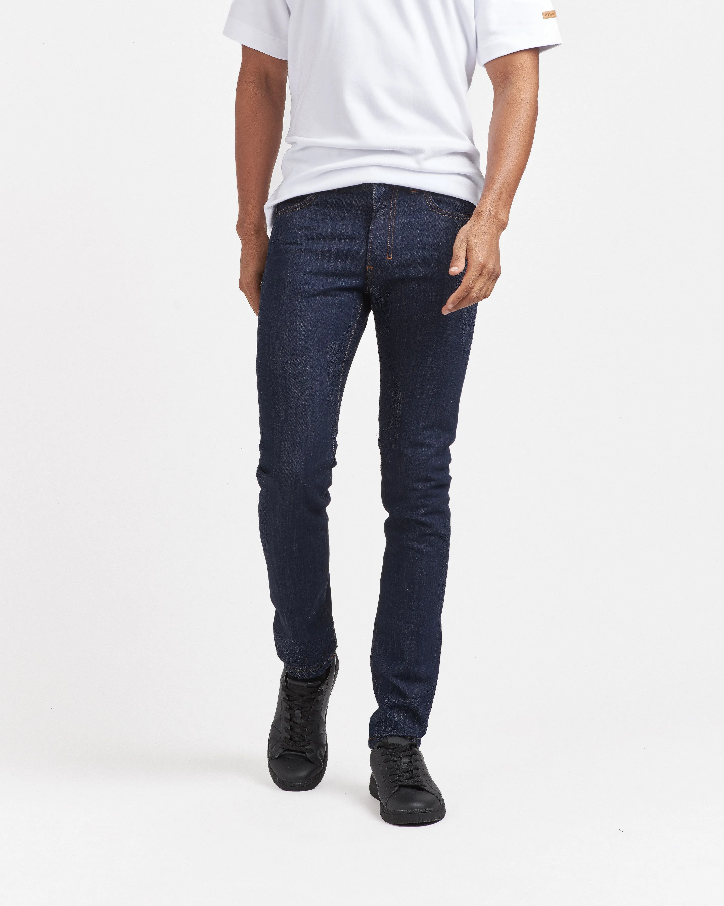 Organic raw slim men's jeans
