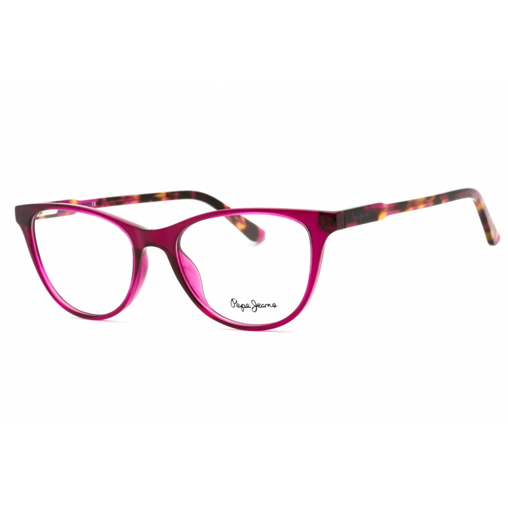 Pepe Jeans Women's Eyeglasses - Crystal Purple Plastic Cat Eye Full Rim | PJ3449 C2