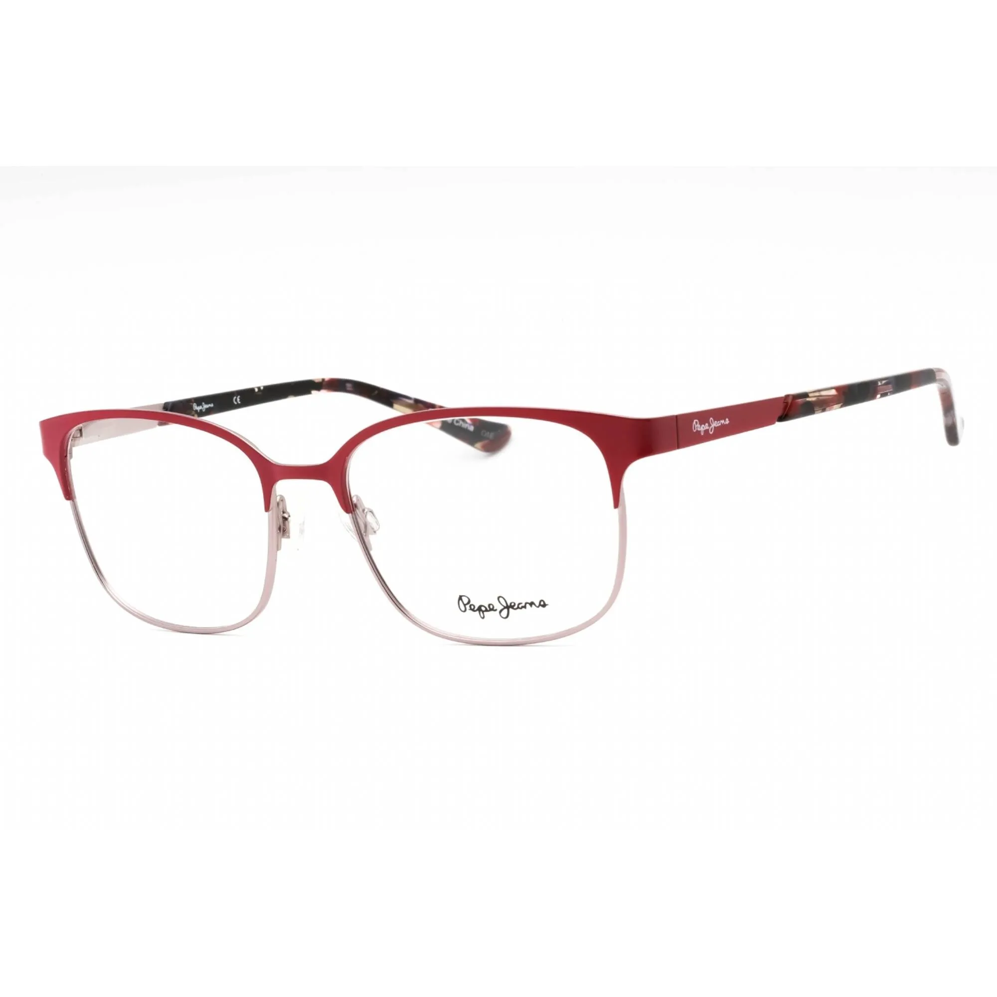 Pepe Jeans Women's Eyeglasses - Red Metal Rectangular Shape Full Rim Frame | PJ1301 C3