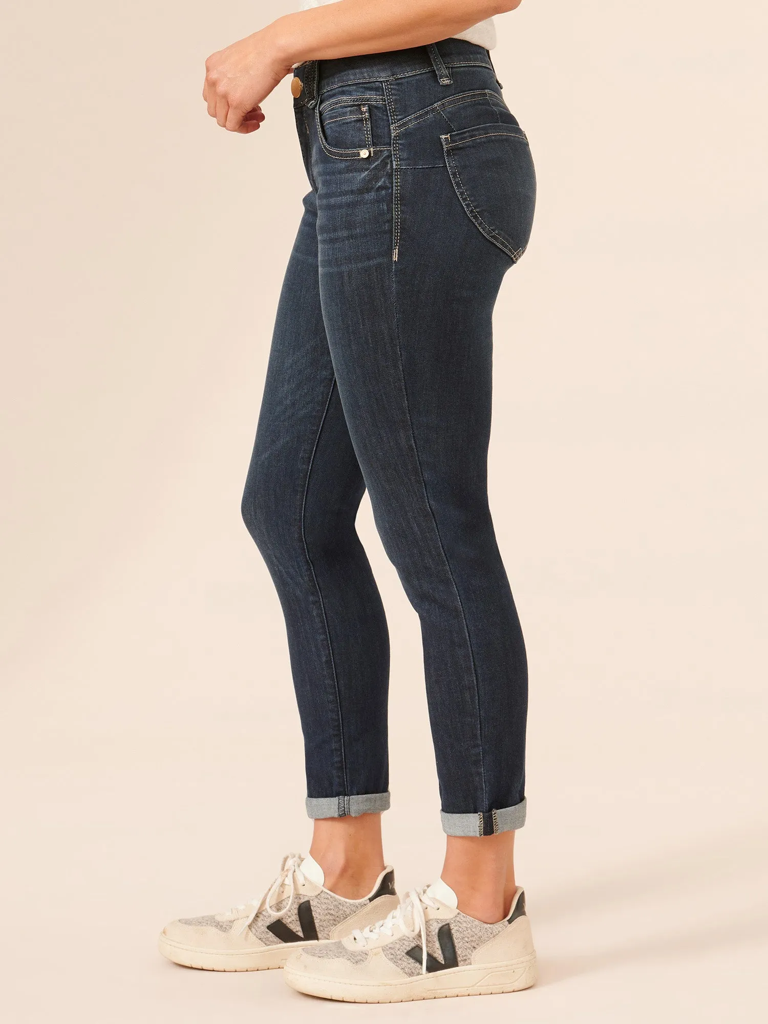 "Ab"solution® Ankle Skimmer Indigo Denim Skinny Jeans