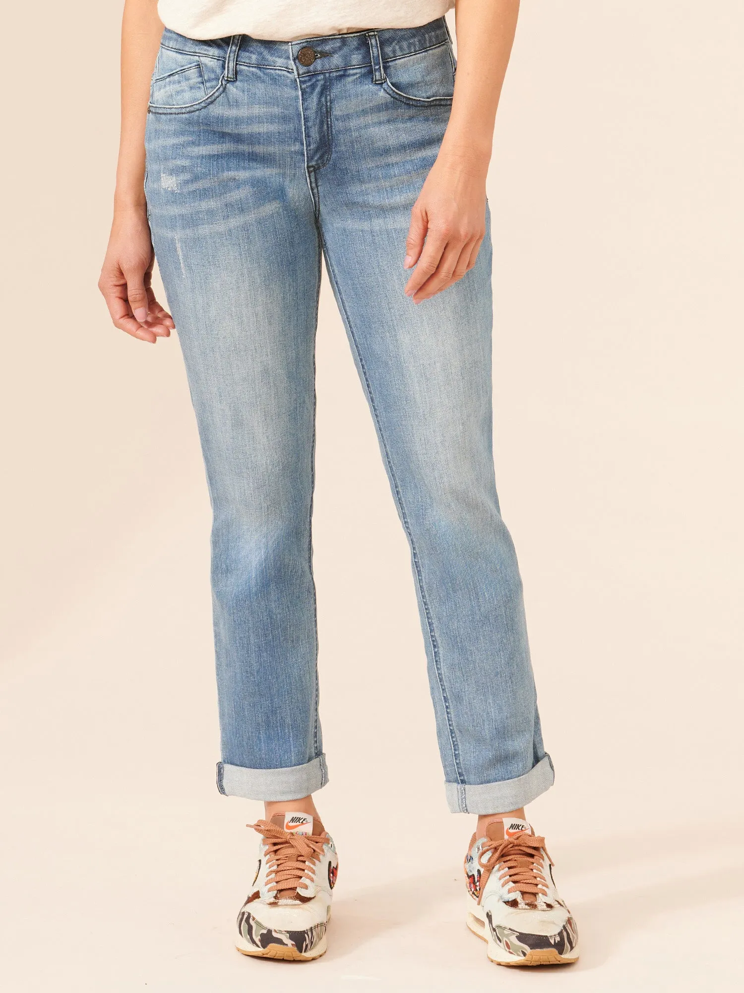 "Ab"solution® Blue Denim Girlfriend Jean