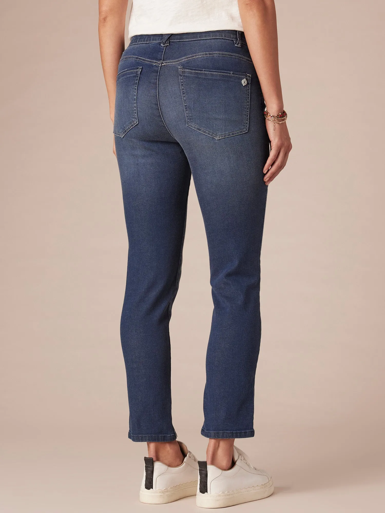 "Ab"solution® Blue Denim High Rise Ankle Length Skinny Jean