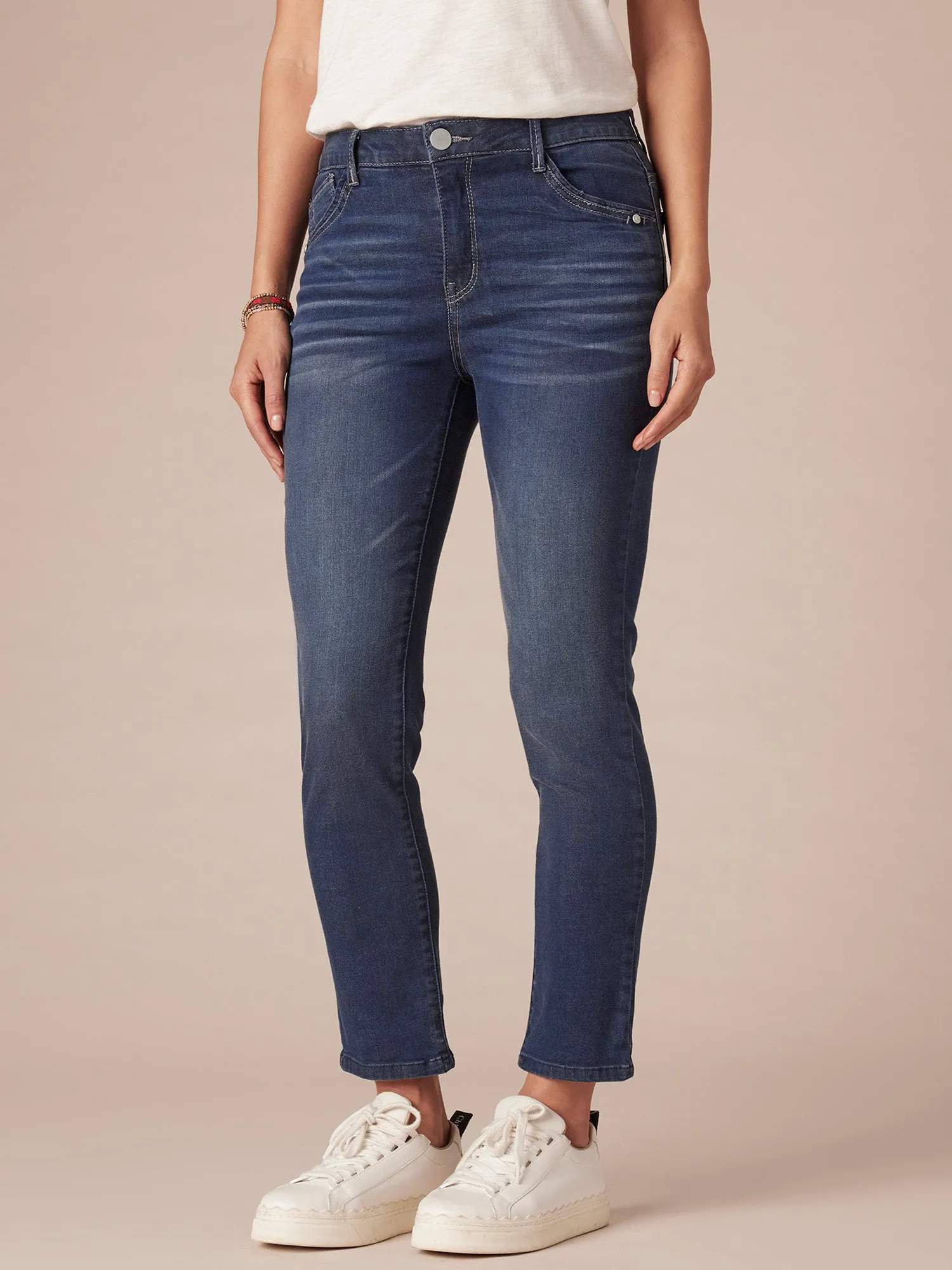 "Ab"solution® Blue Denim High Rise Ankle Length Skinny Jean