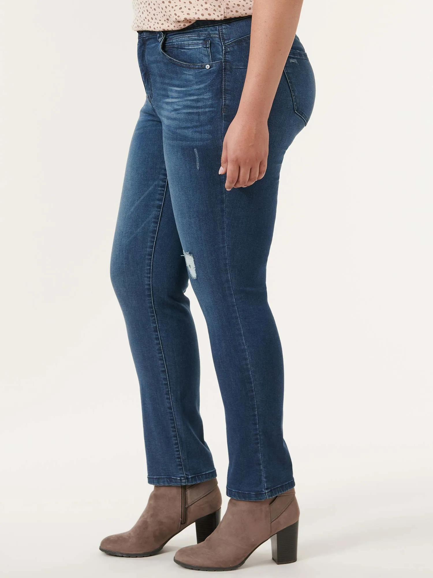 "Ab"solution® Blue Vintage Denim Plus Straight Leg Jeans