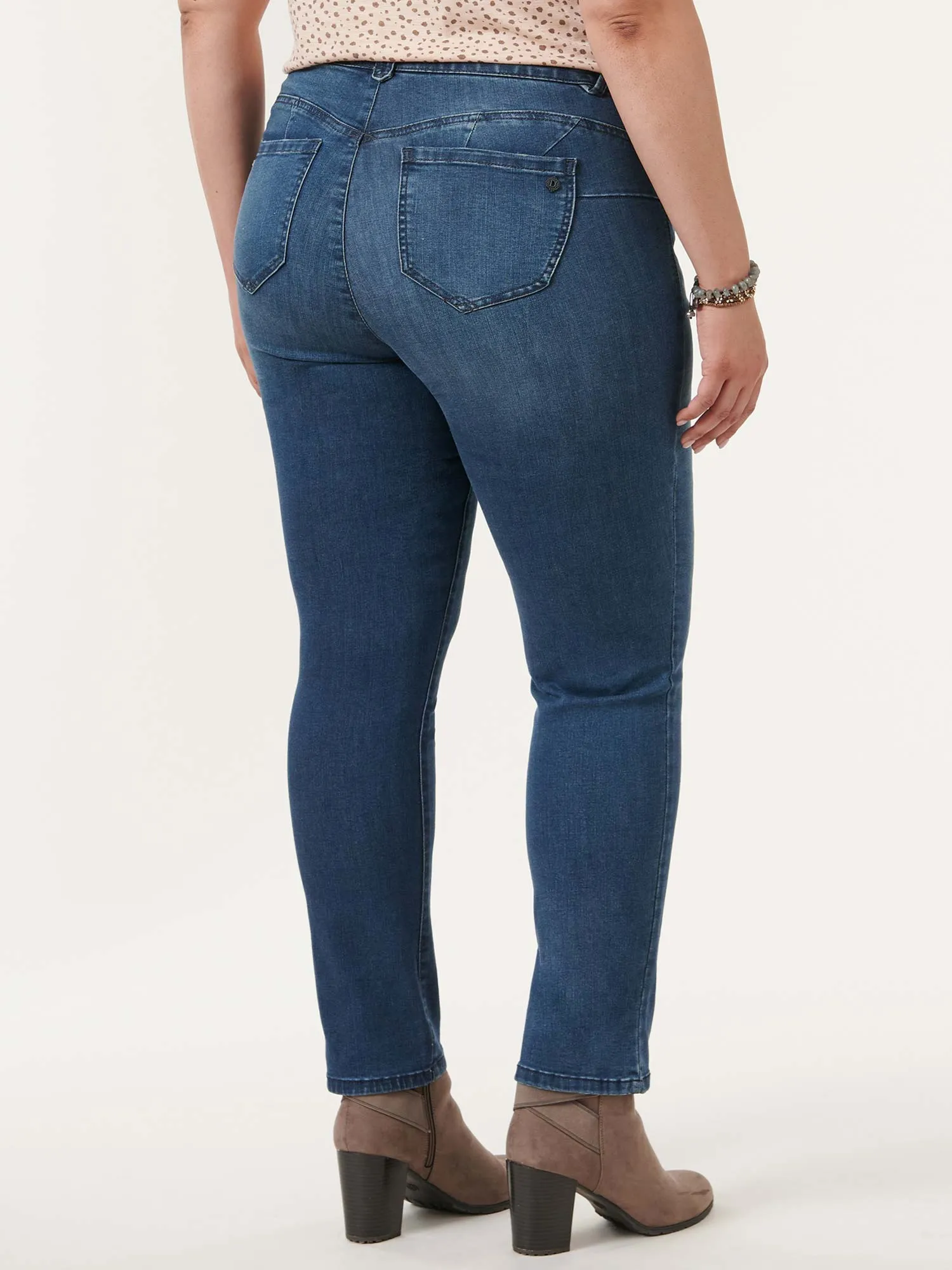 "Ab"solution® Blue Vintage Denim Plus Straight Leg Jeans