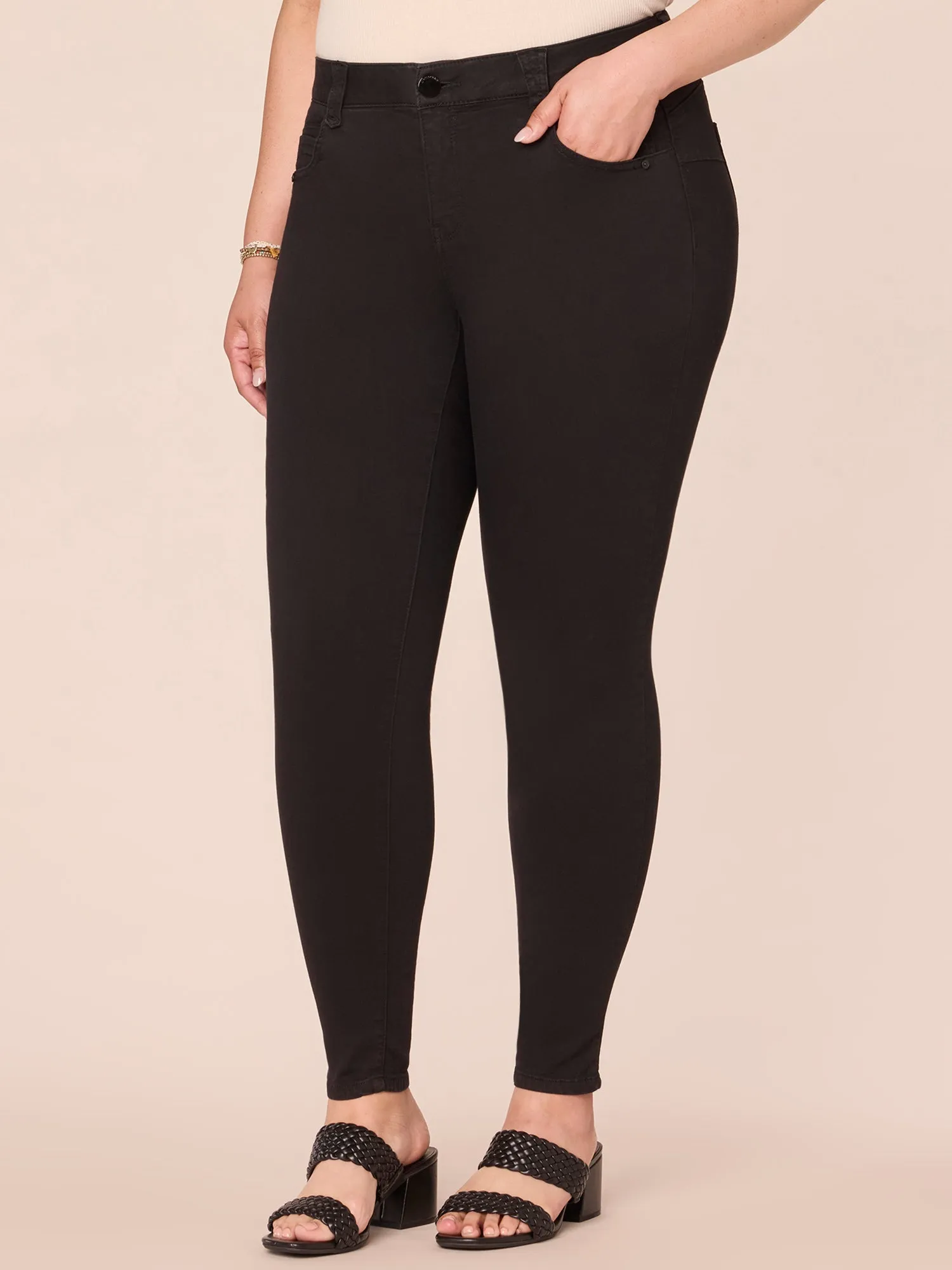 "Ab"solution® Booty Lift Plus Black Denim Jeggings