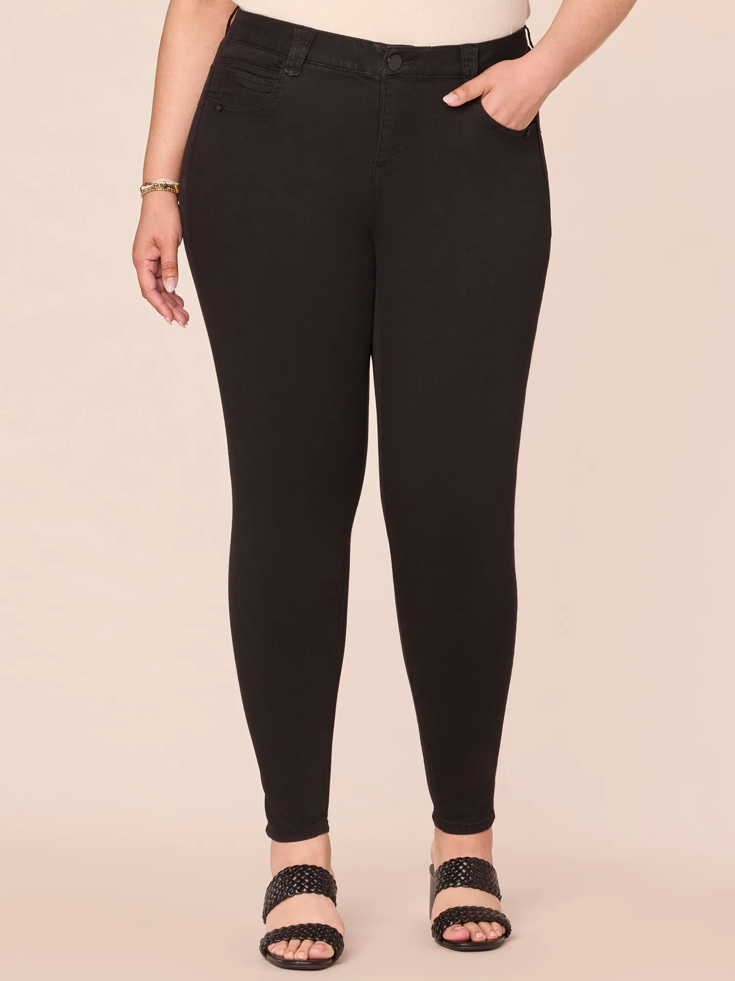 "Ab"solution® Booty Lift Plus Black Denim Jeggings