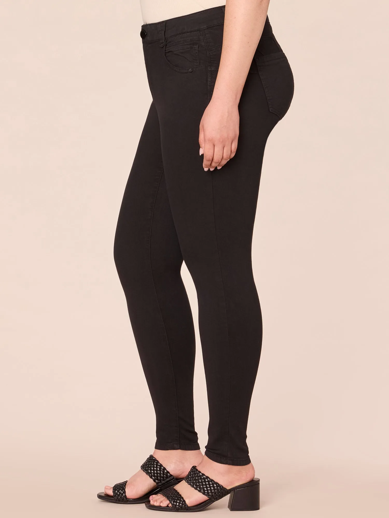 "Ab"solution® Booty Lift Plus Black Denim Jeggings