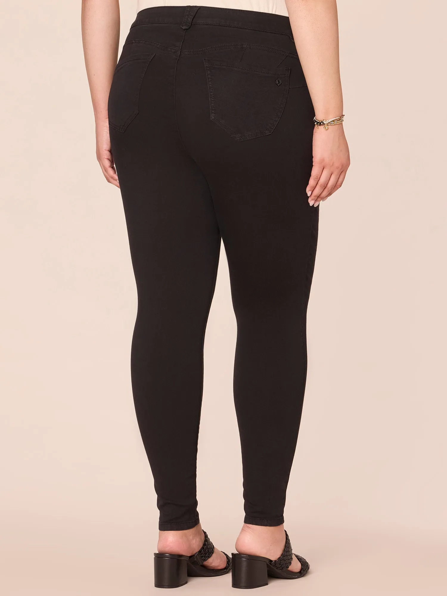 "Ab"solution® Booty Lift Plus Black Denim Jeggings