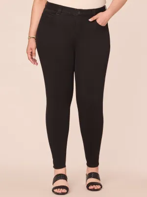 "Ab"solution® Booty Lift Plus Black Denim Jeggings