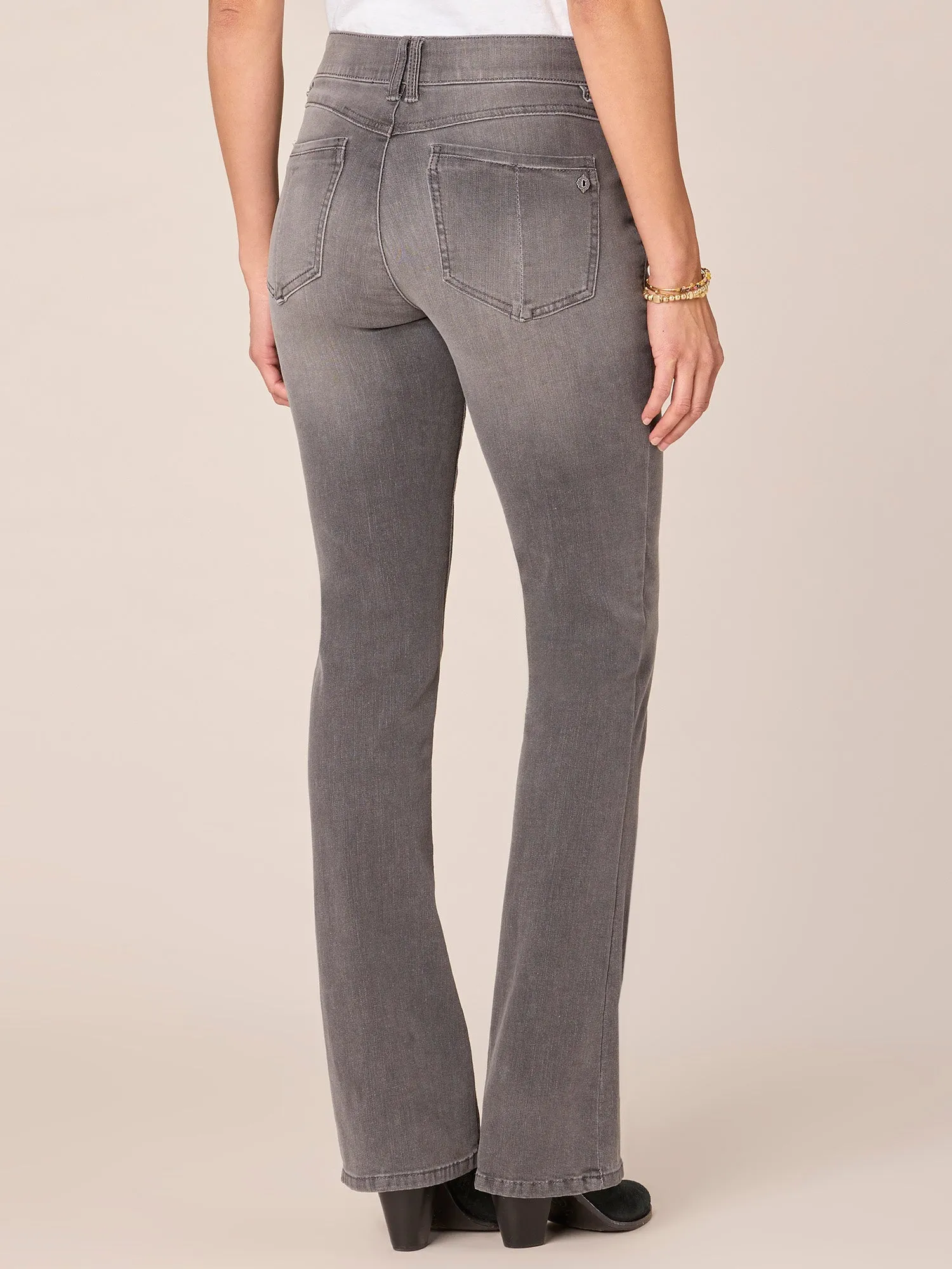 "Ab"solution® Grey Denim Itty Bitty Bootcut Jeans
