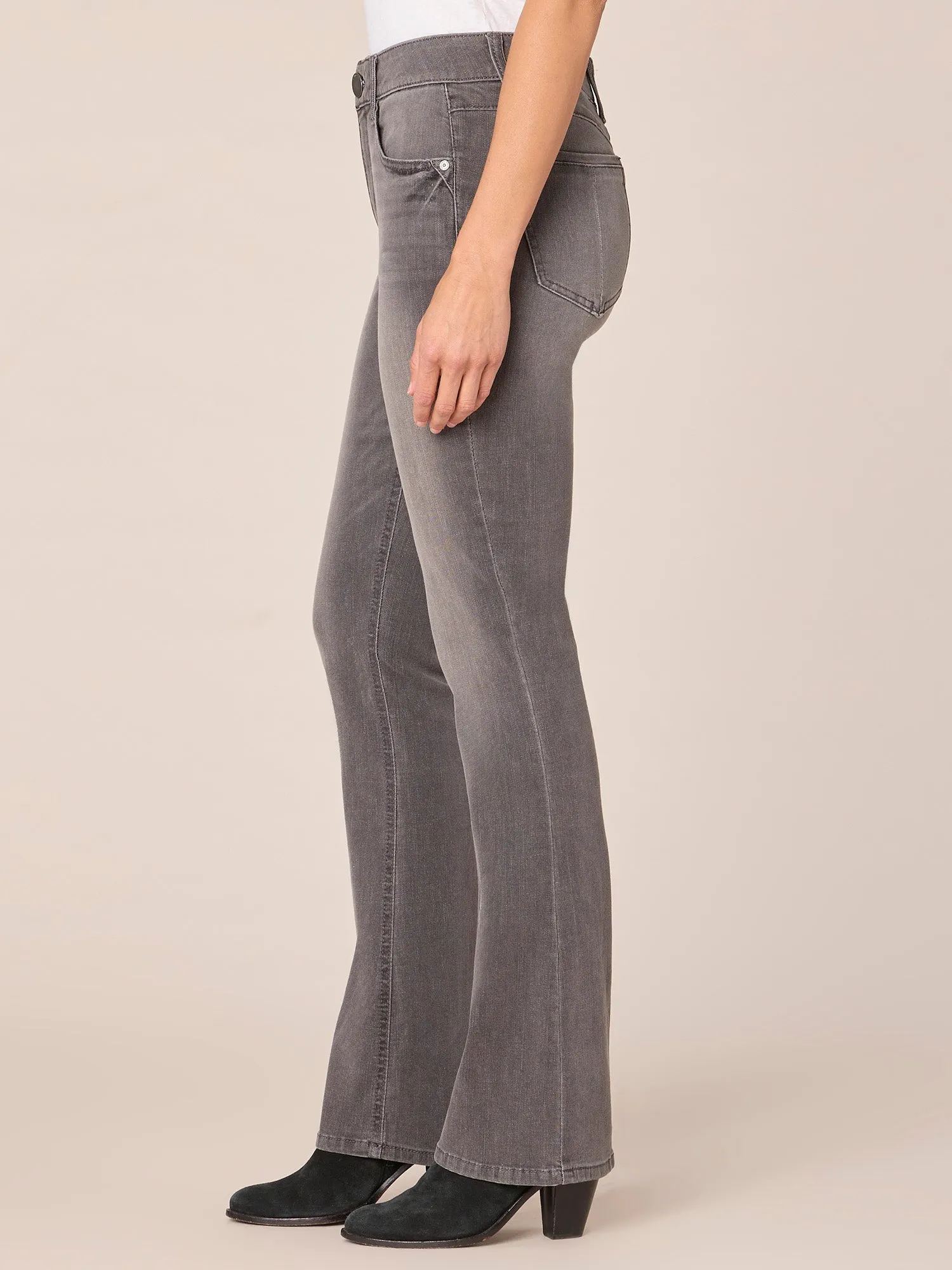 "Ab"solution® Grey Denim Itty Bitty Bootcut Jeans