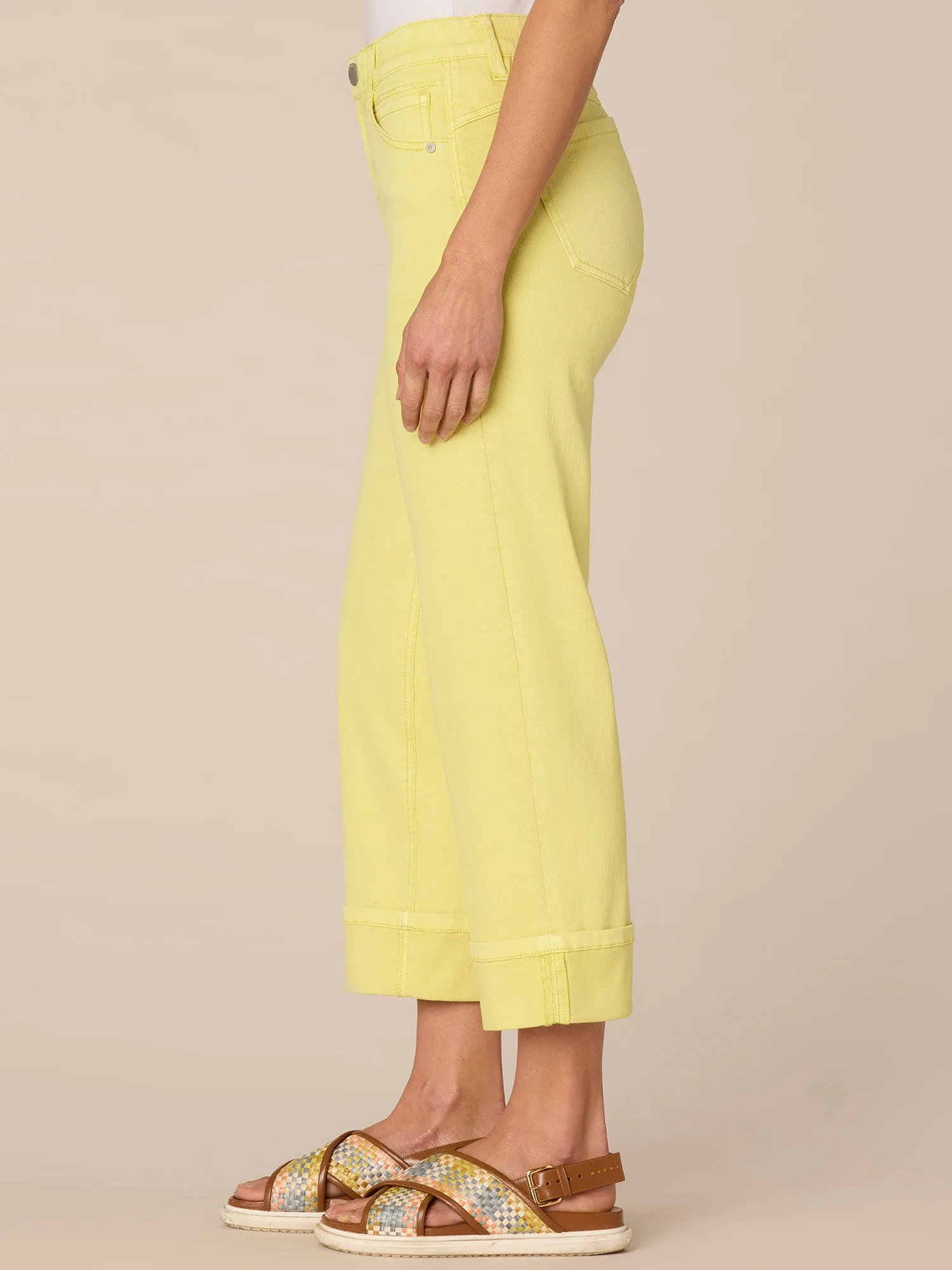 "Ab"solution High Rise Cropped Roll Cuff Round Up Boyfriend Jeans