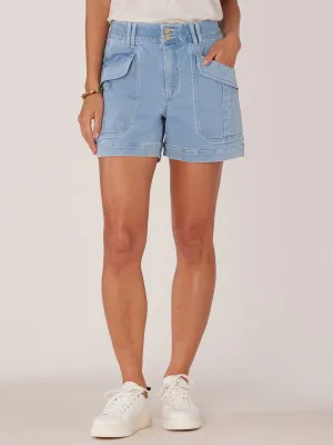 "Ab"solution High Rise Double Button Utility Short