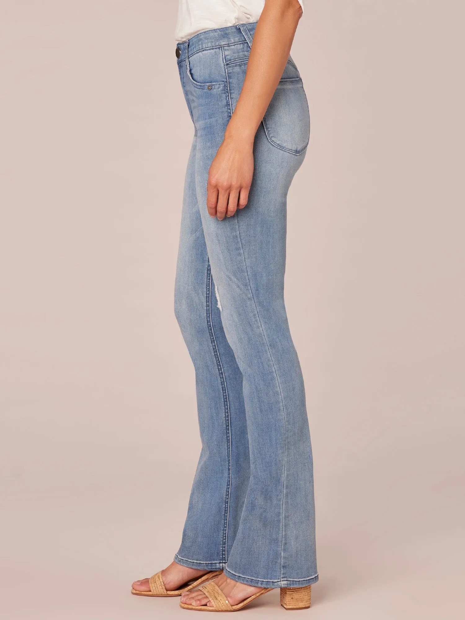 "Ab"solution® High Rise Itty Bitty Bootcut Light Blue Jeans