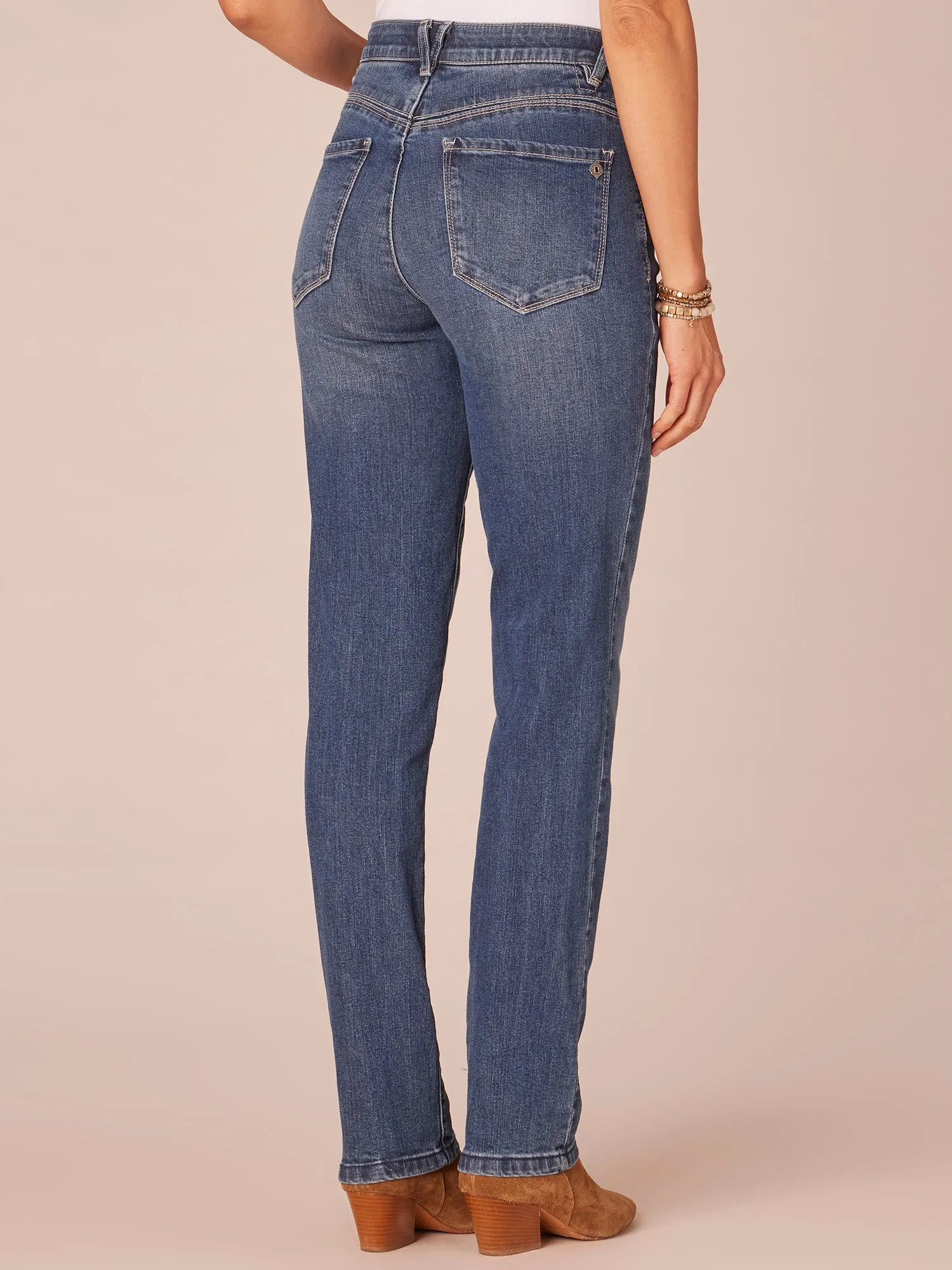 "Ab"solution High Rise Straight Leg Jeans