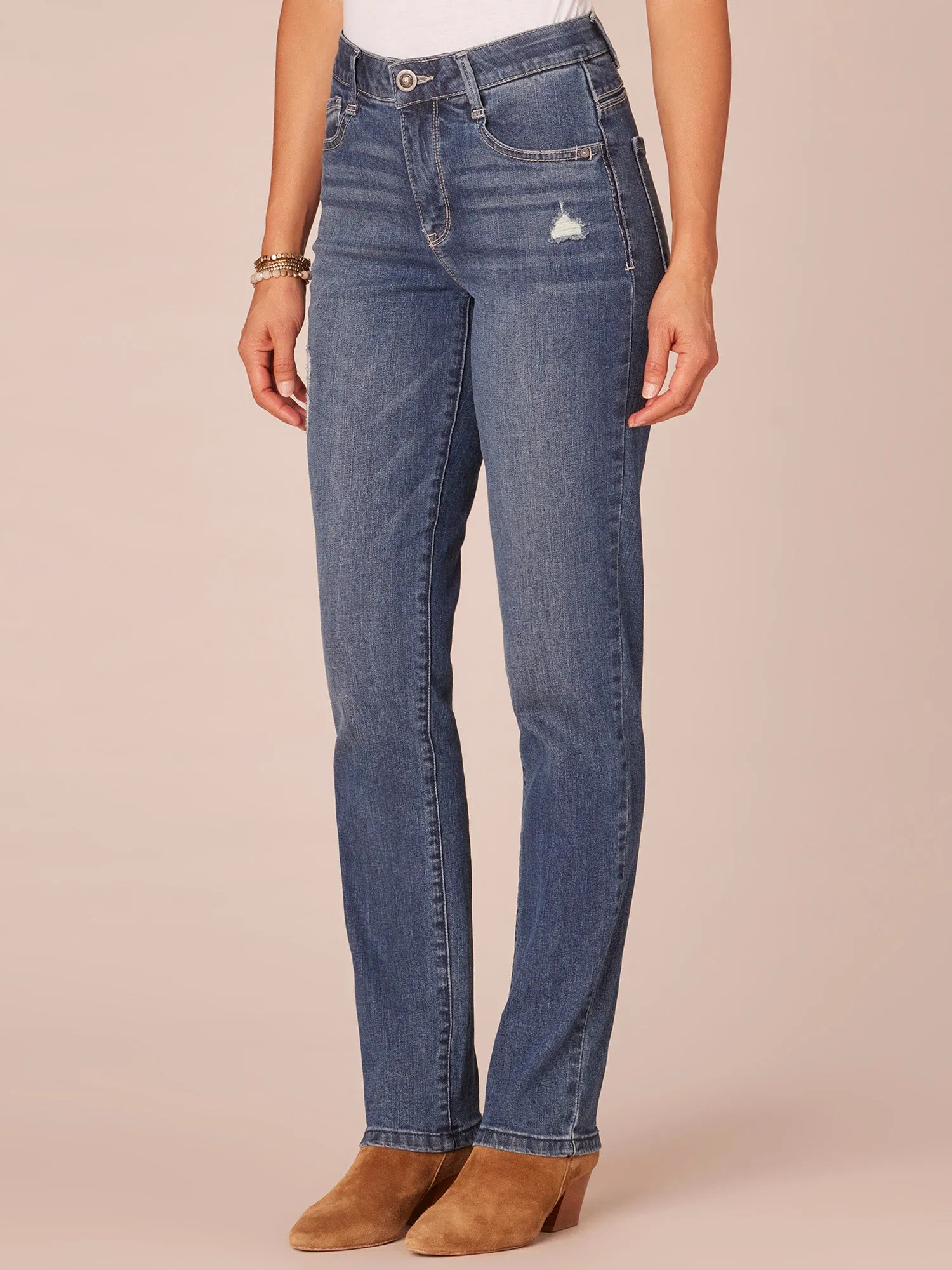 "Ab"solution High Rise Straight Leg Jeans