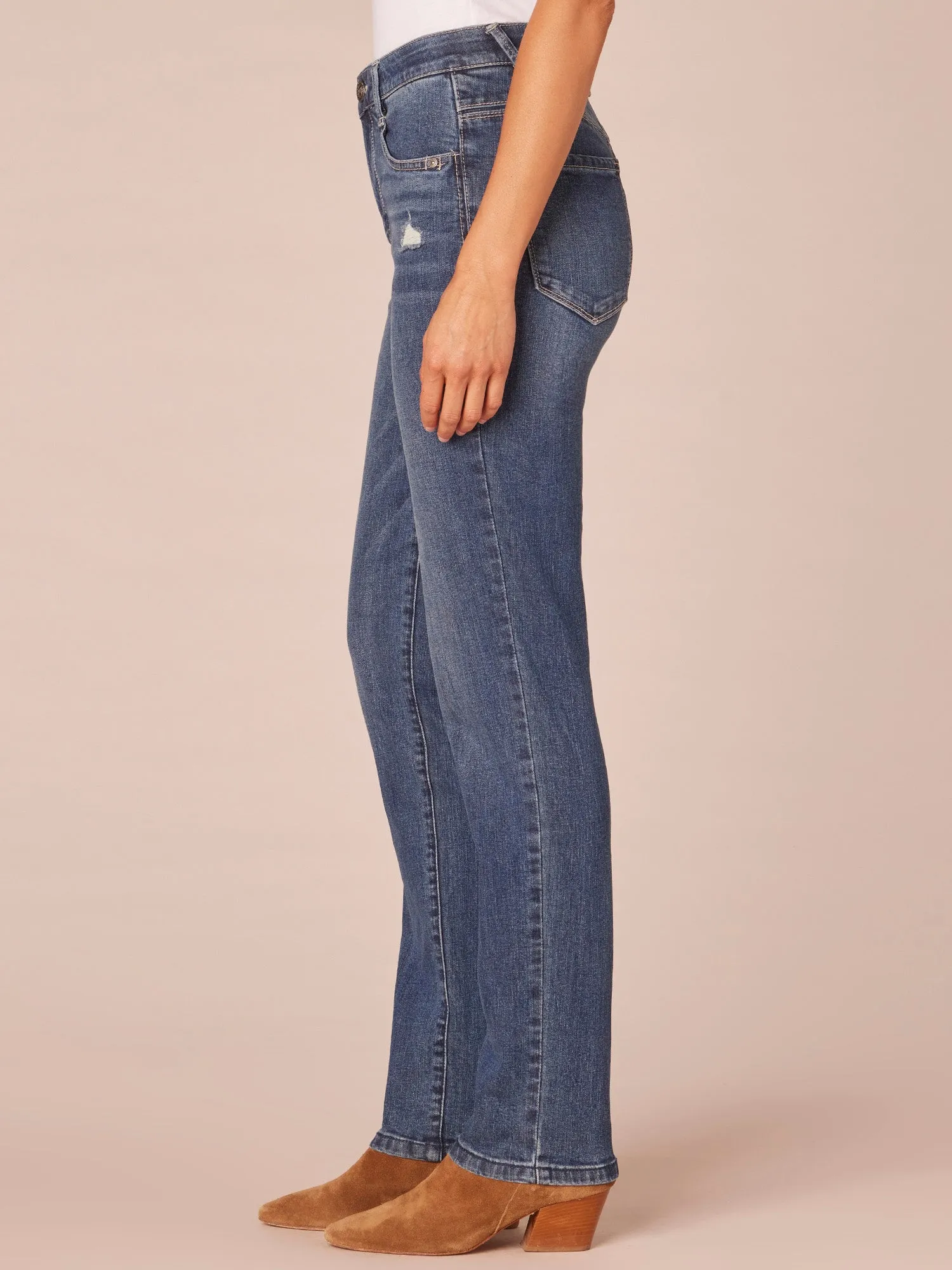 "Ab"solution High Rise Straight Leg Jeans