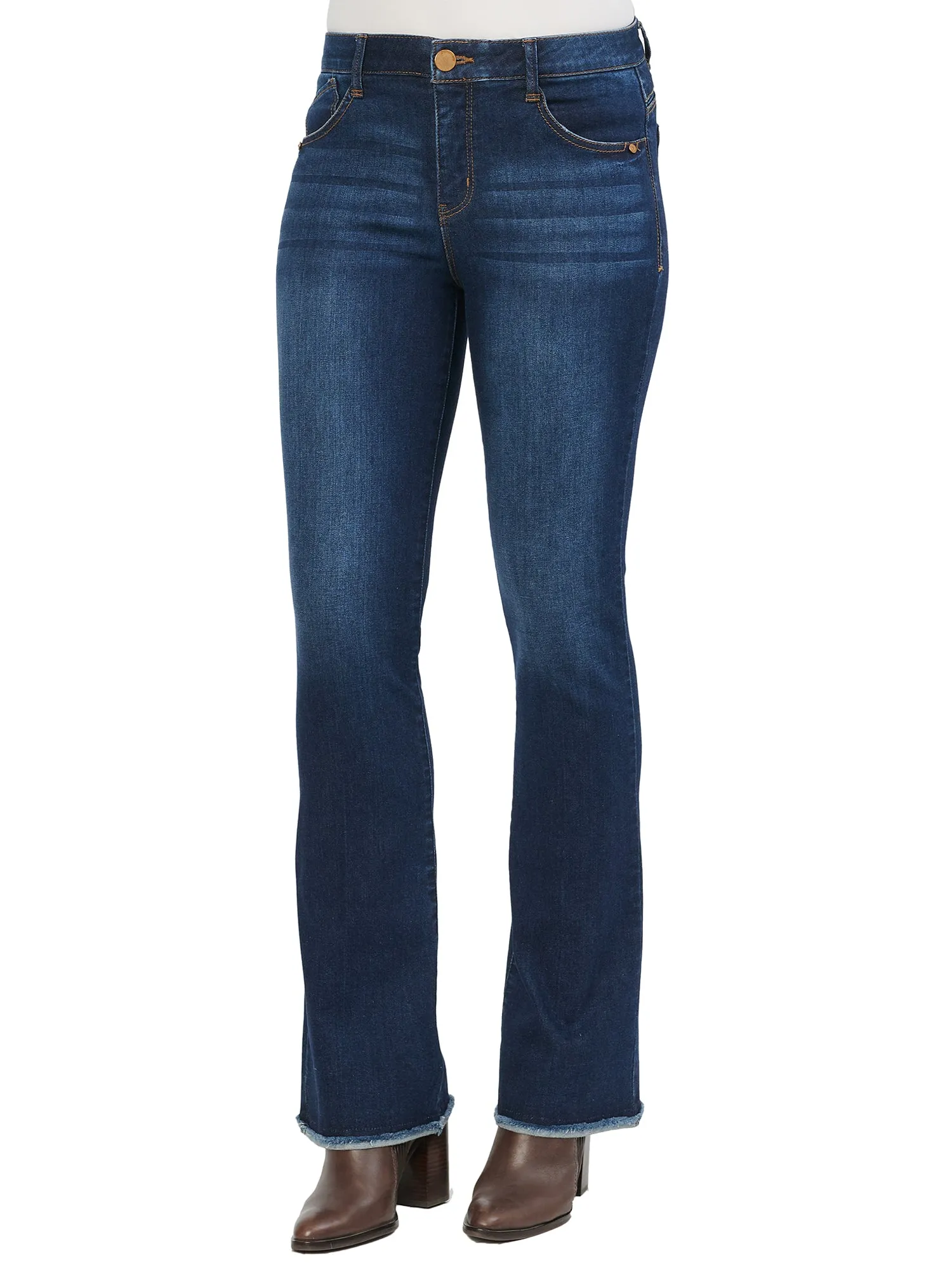 "Ab"solution® Itty Bitty Bootcut Cut High Rise Petite Jeans