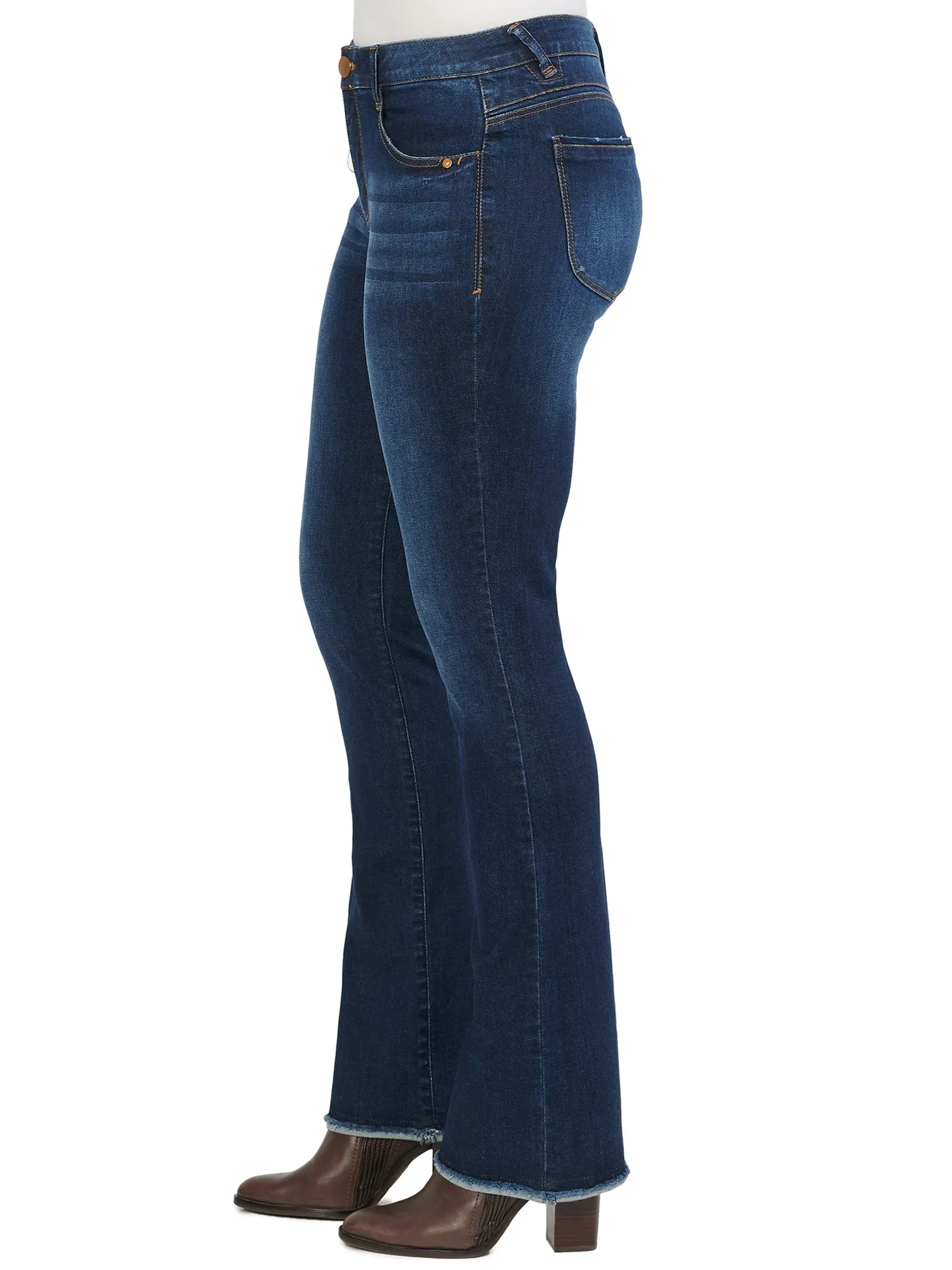 "Ab"solution® Itty Bitty Bootcut Cut High Rise Petite Jeans